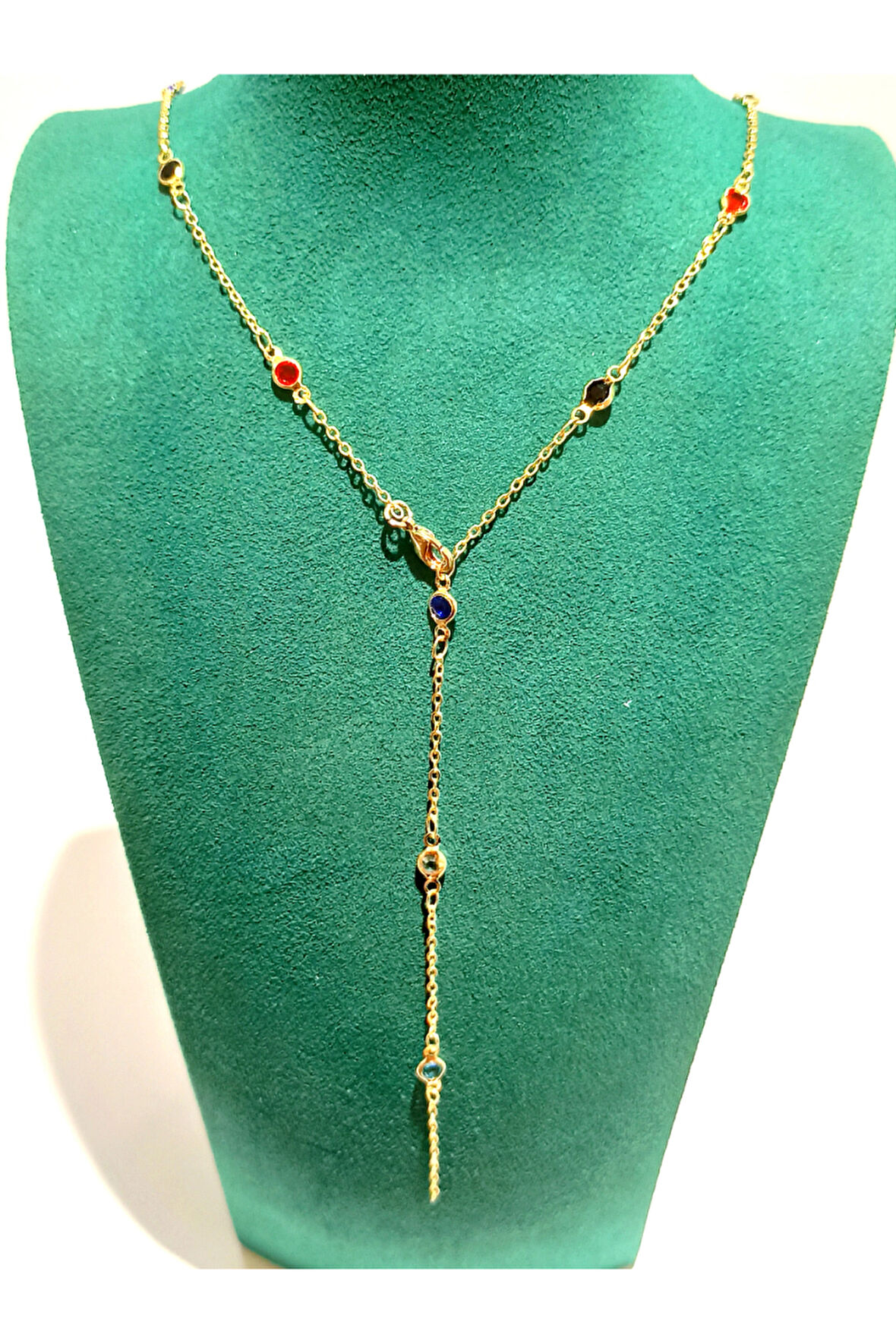 Monalisa Home Gold Renk Lüks Figürlü Gösterişli Y Kolye