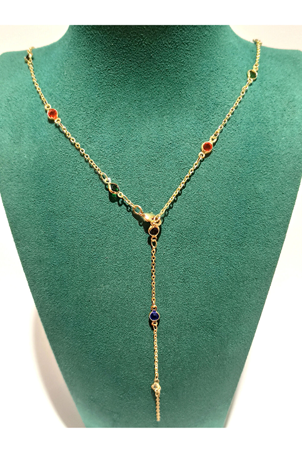 Monalisa Home Gold Renk Lüks Figürlü Gösterişli Y Kolye