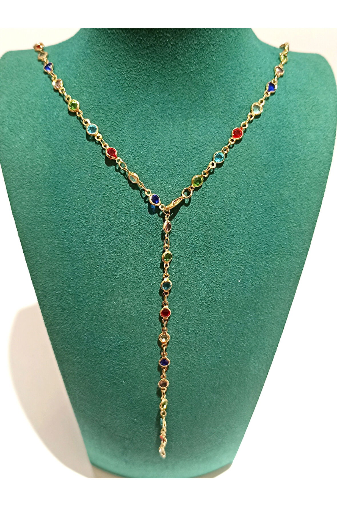 Monalisa Home Gold Renk Lüks Figürlü Gösterişli Y Kolye