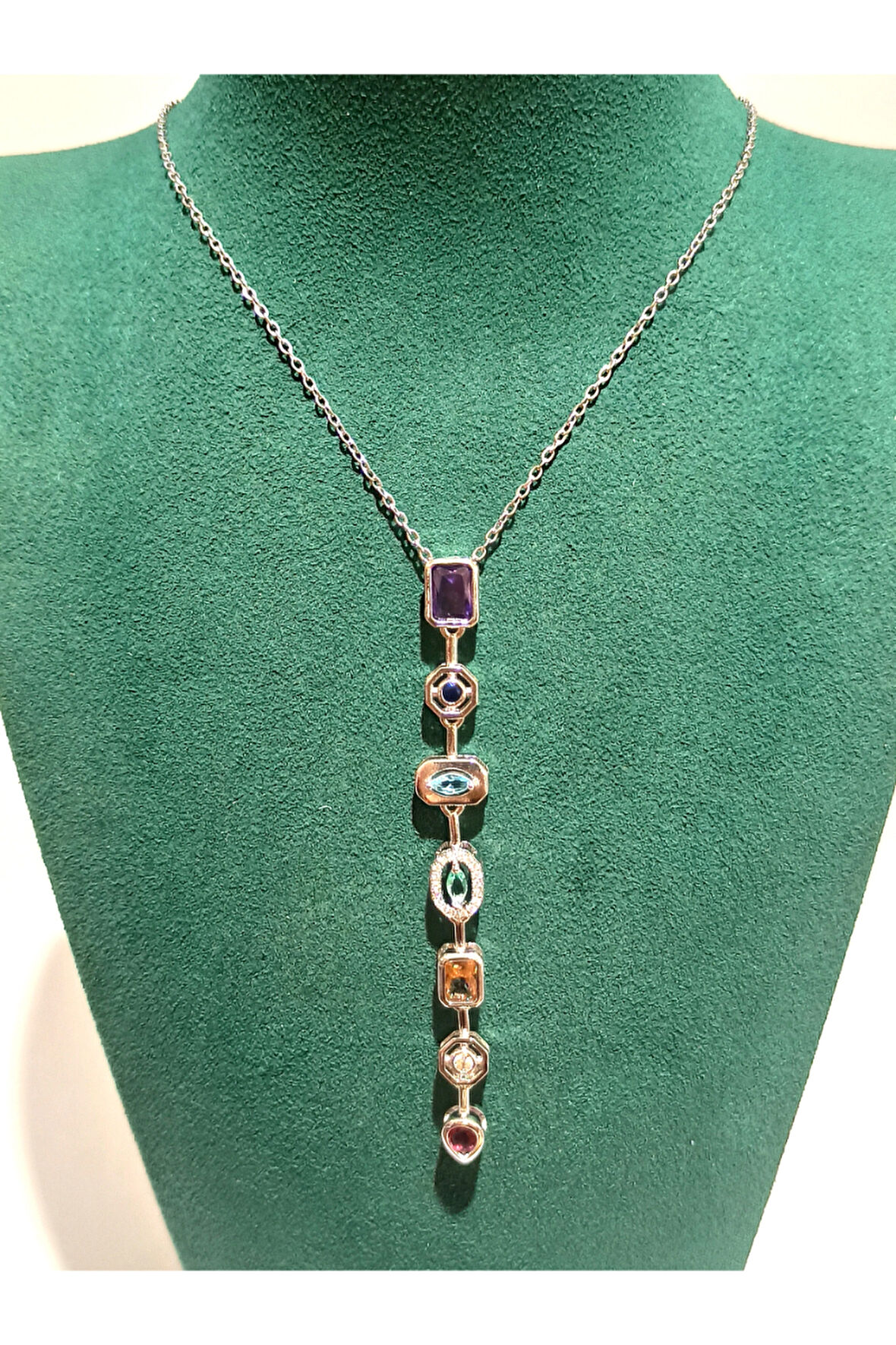 Monalisa Home  Lüks Figürlü Gösterişli Renkli Taşlı Y Kolye