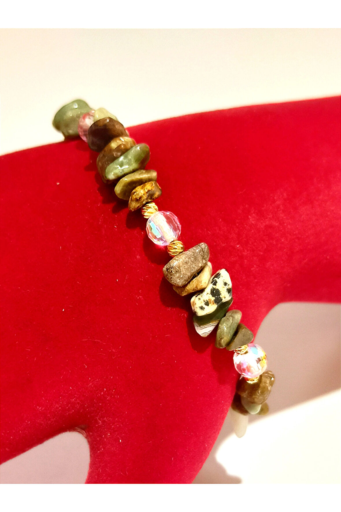 Monalisa Home  Lüks Gösterişli Renkli Doğal Taş Bileklik