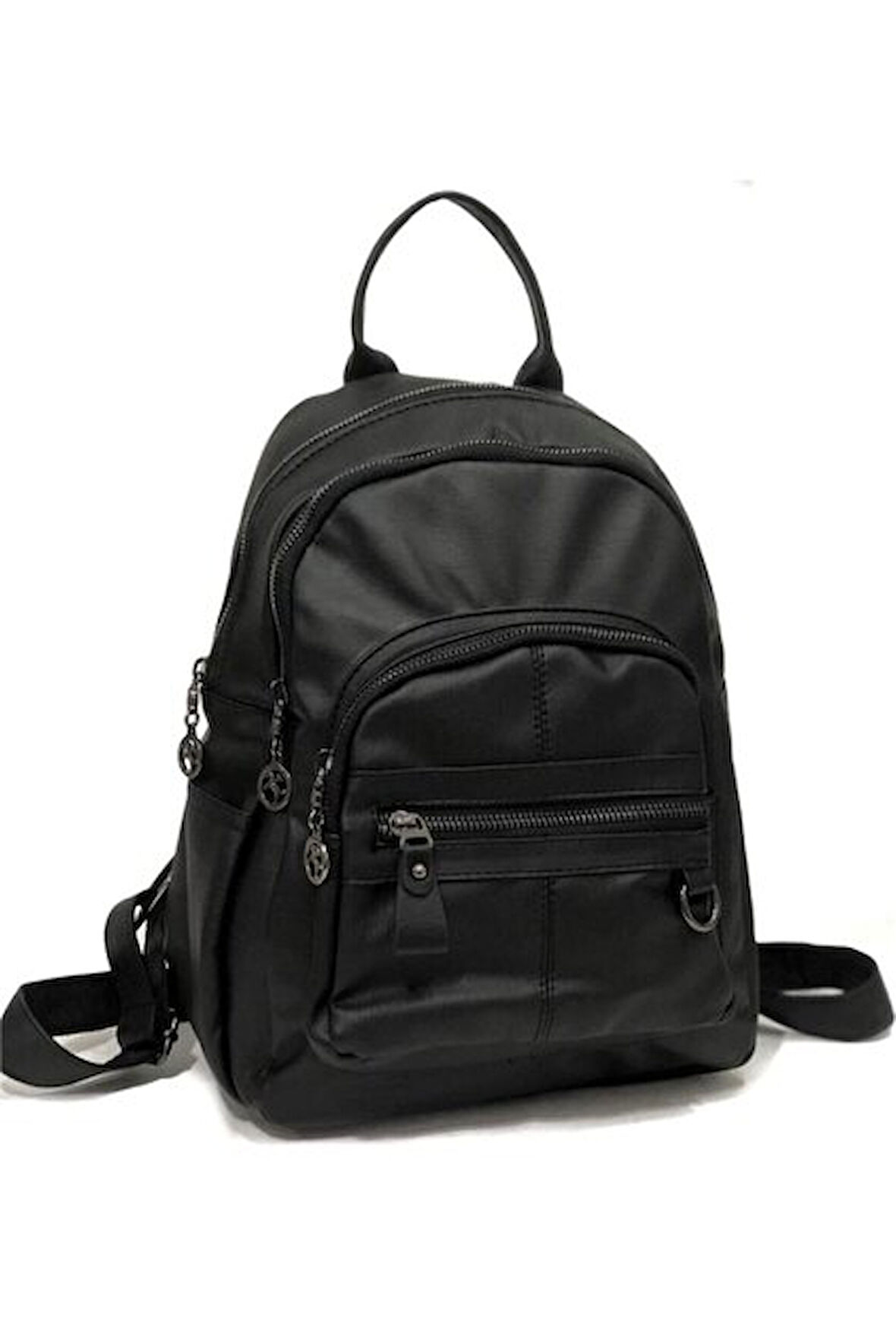 Monalisa Home Lüks Figürlü Bölmeli Siyah Sırt Çanta