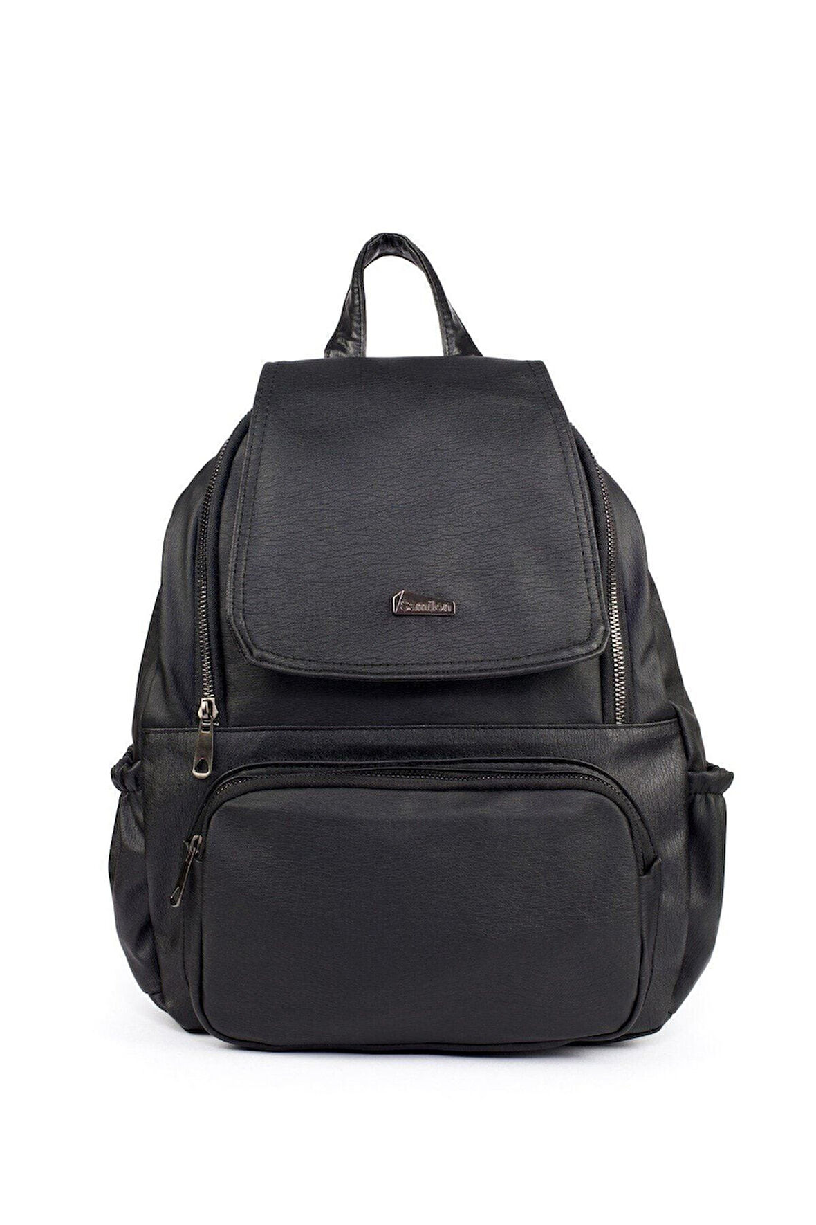 Monalisa Home Lüks Figürlü Bölmeli Siyah Sırt Çanta