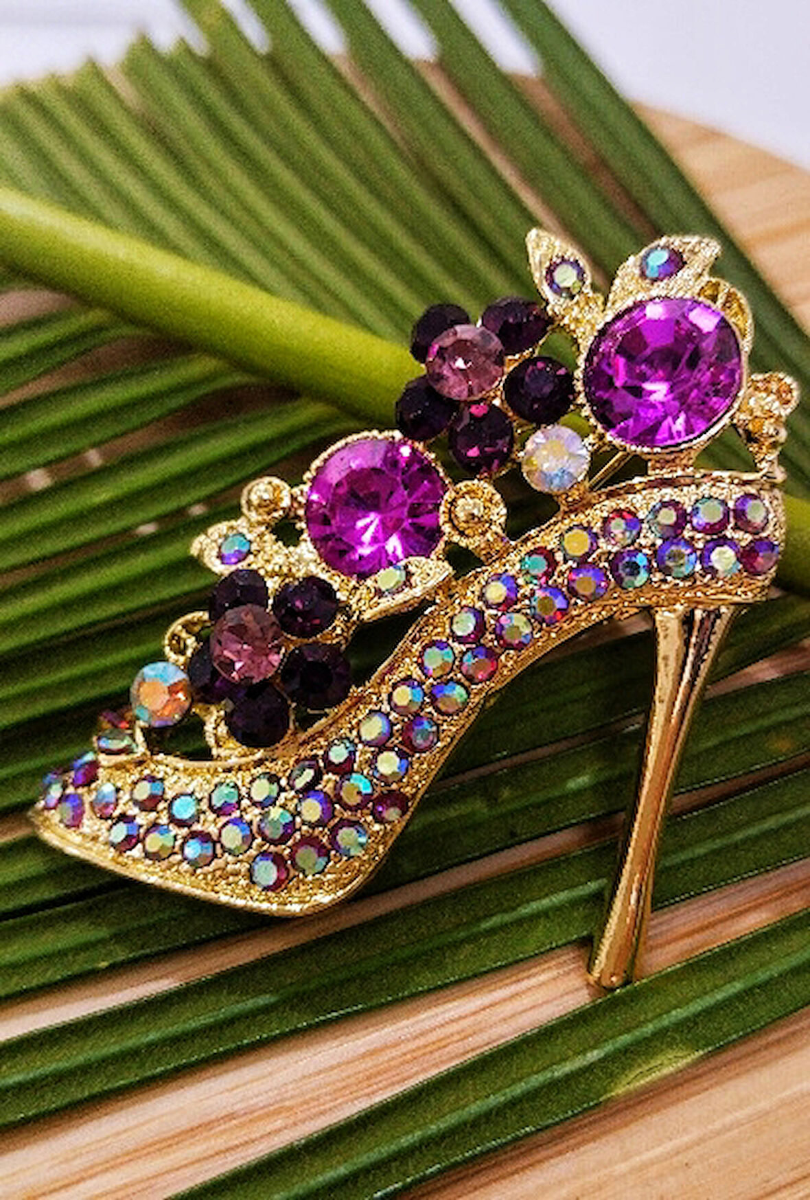 Monalisa Home Taşli Topuklu Ayakkabı Figürlü Broş