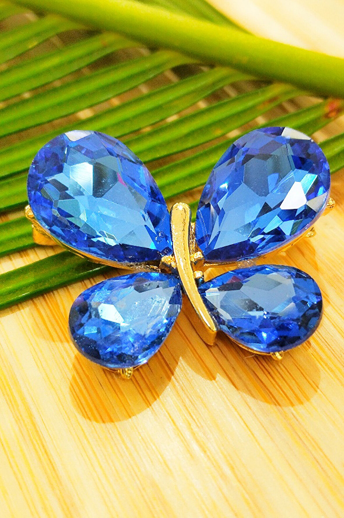 Monalisa Home Lacivert Kelebek Figürlü Broş