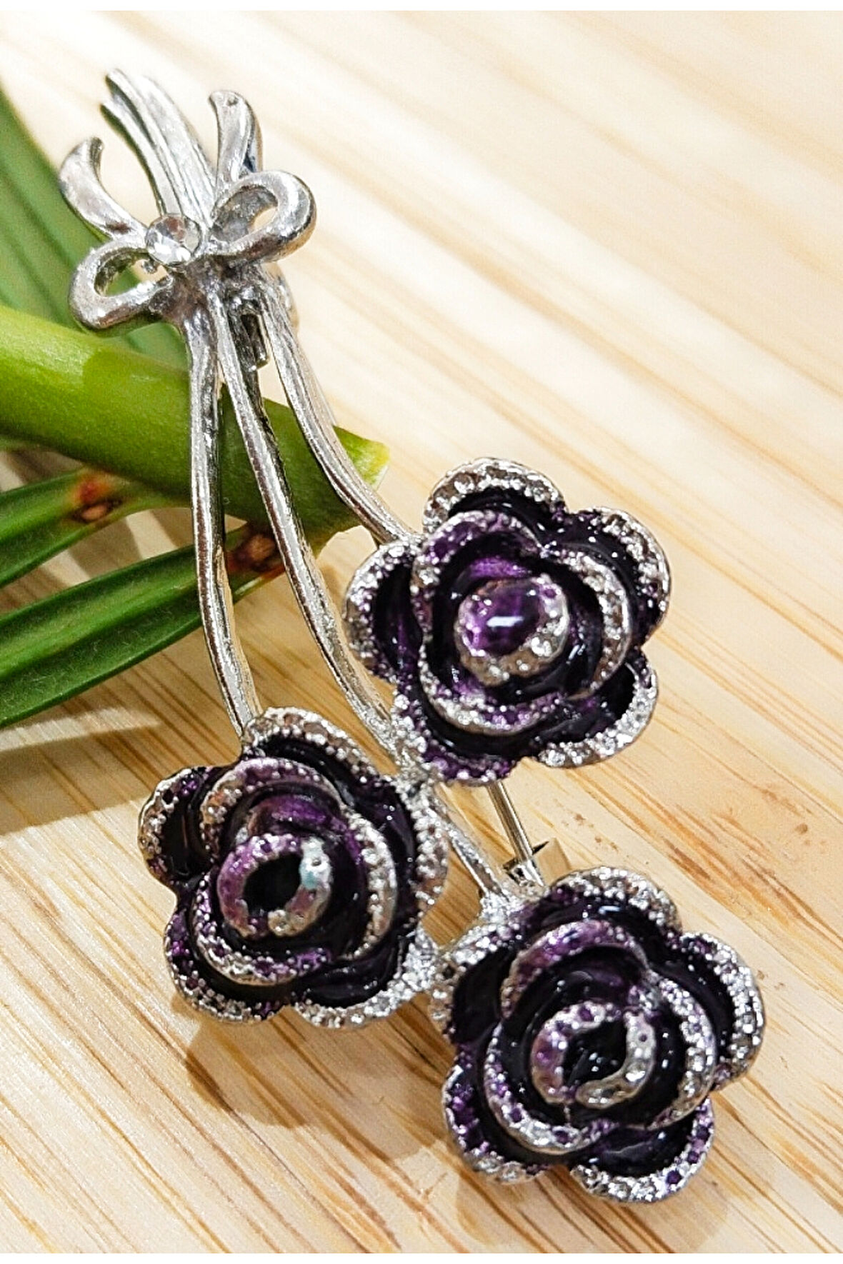 Monalisa Home Yeşil Gitar Figürlü Broş