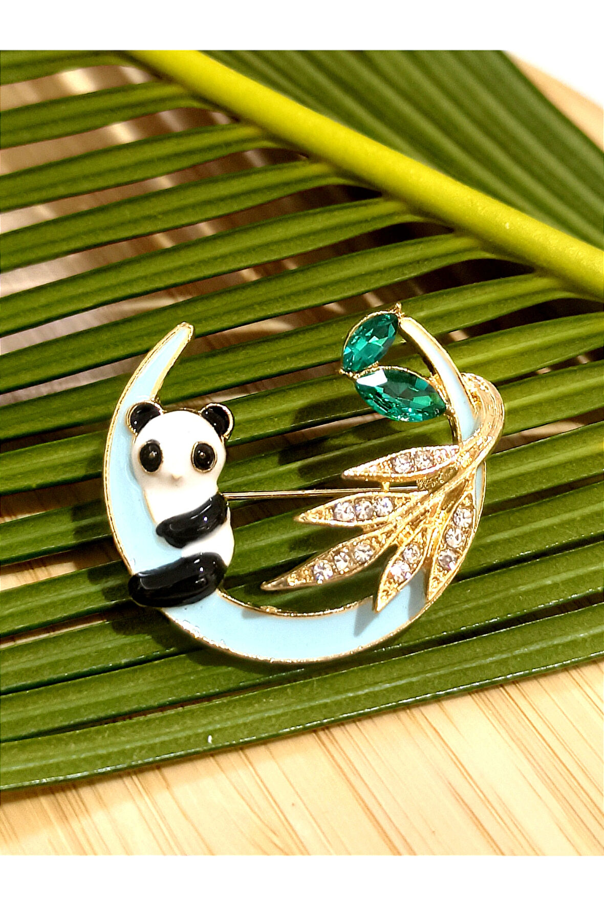 Monalisa Home  Ay  Ayıcık  Çiçek Figürlü Broş