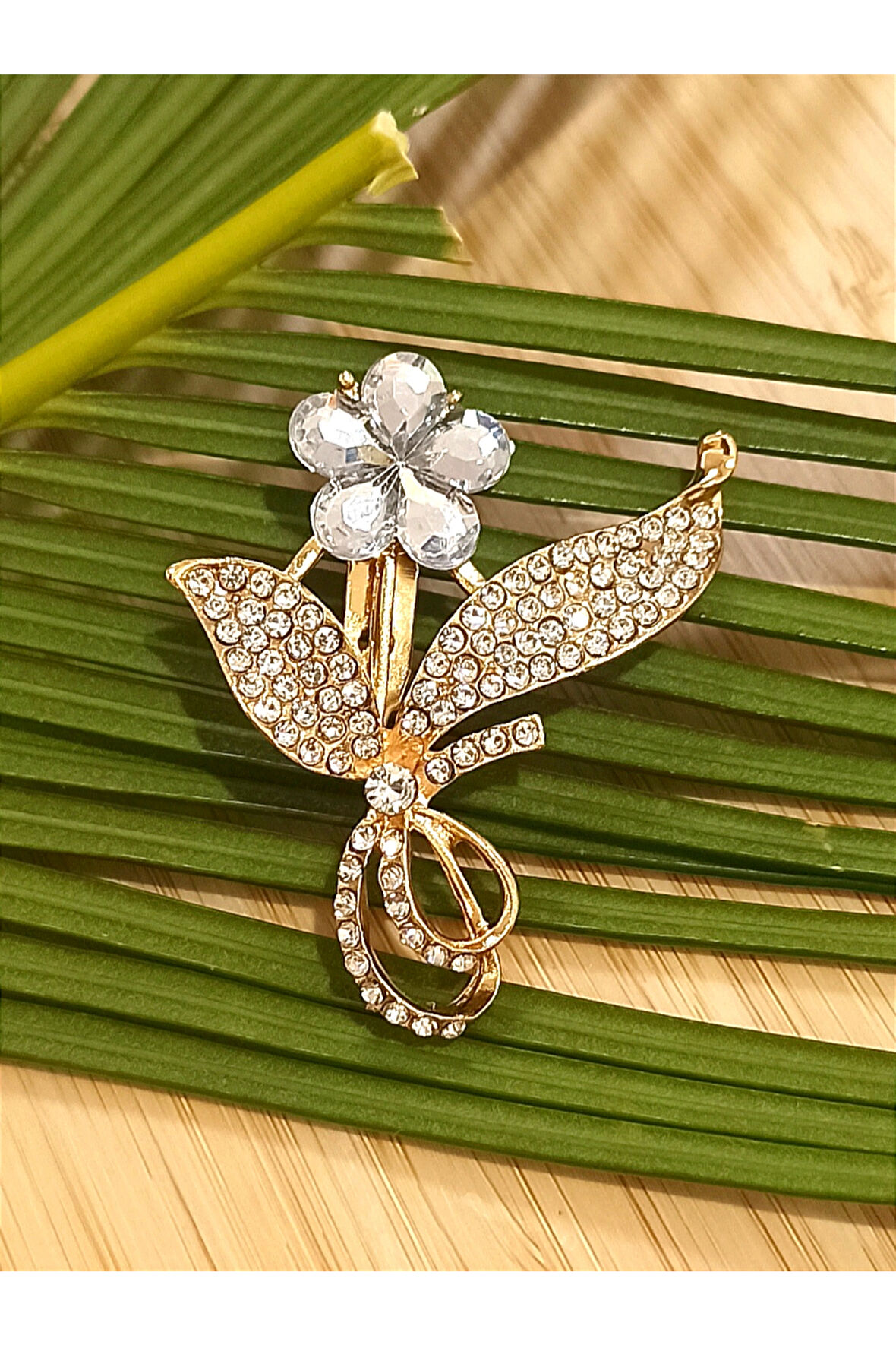 Monalisa Home Pembe Taşlı  Figürlü Broş