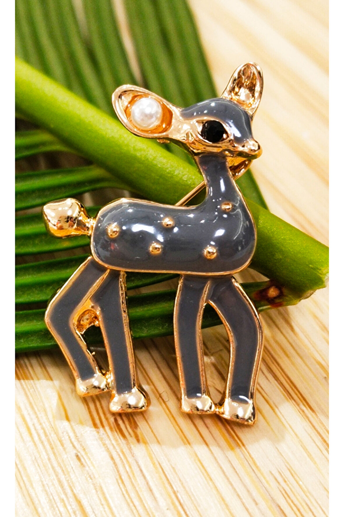 Monalisa Home Geyik Figürlü Broş