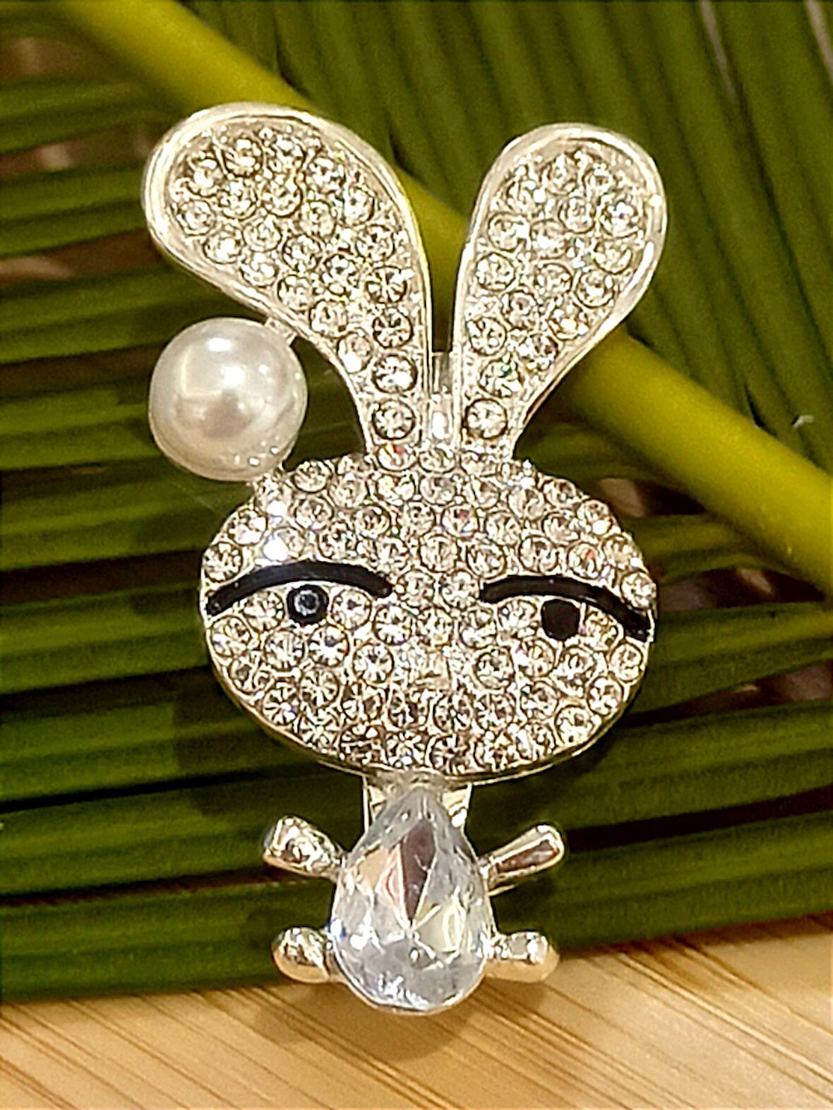 Monalisa Home Taşlı  Tavşan Figürlü Broş