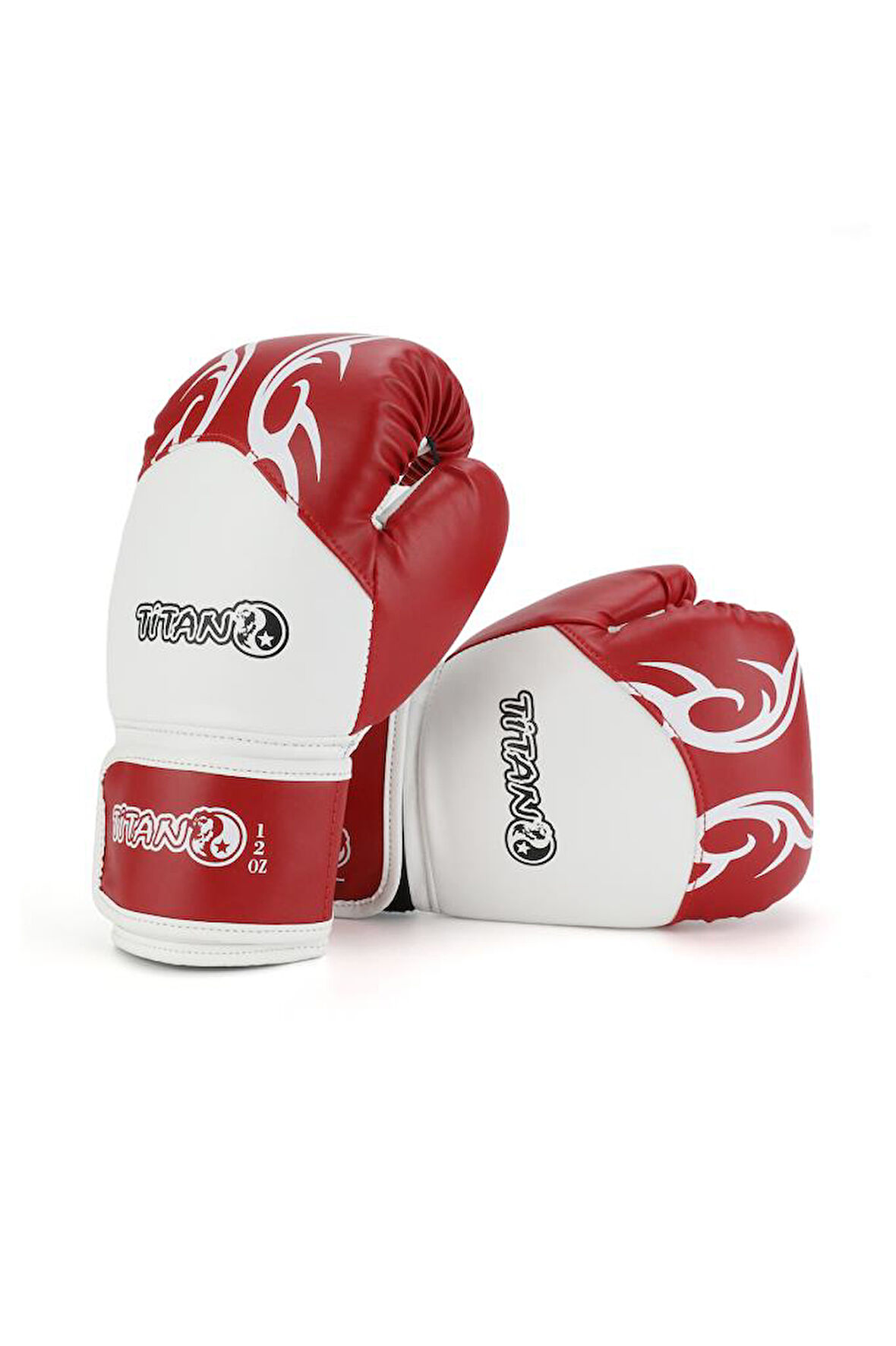 TİTAN SPORT KIRMIZI BEYAZ İŞLEMELİ BOKS ELDİVENİ