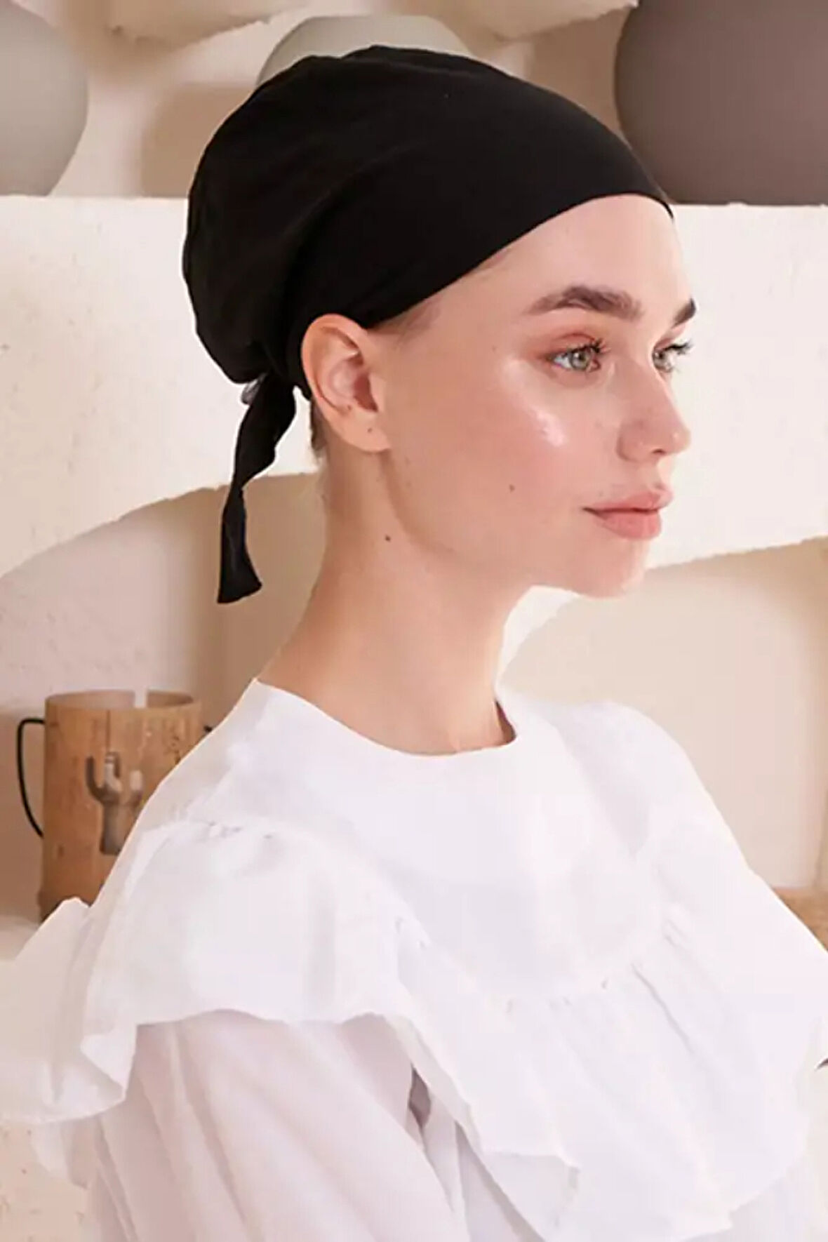 Monalisa Home Siyah Renk Likralı Gösterişli Lüks Bone