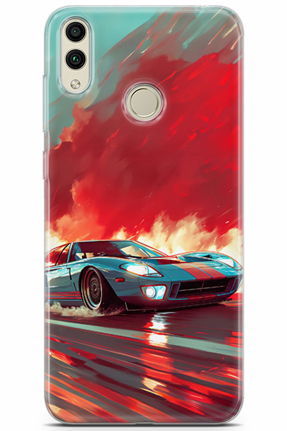 Honor 8C uyumlu Otomoto 35 HD Premium Mavi GT40 Çizim