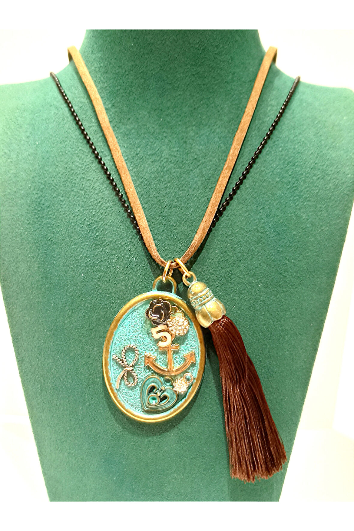 Monalisa Home Otantik Gösterişli Renkli 40 cm Uzunluğunda Kolye