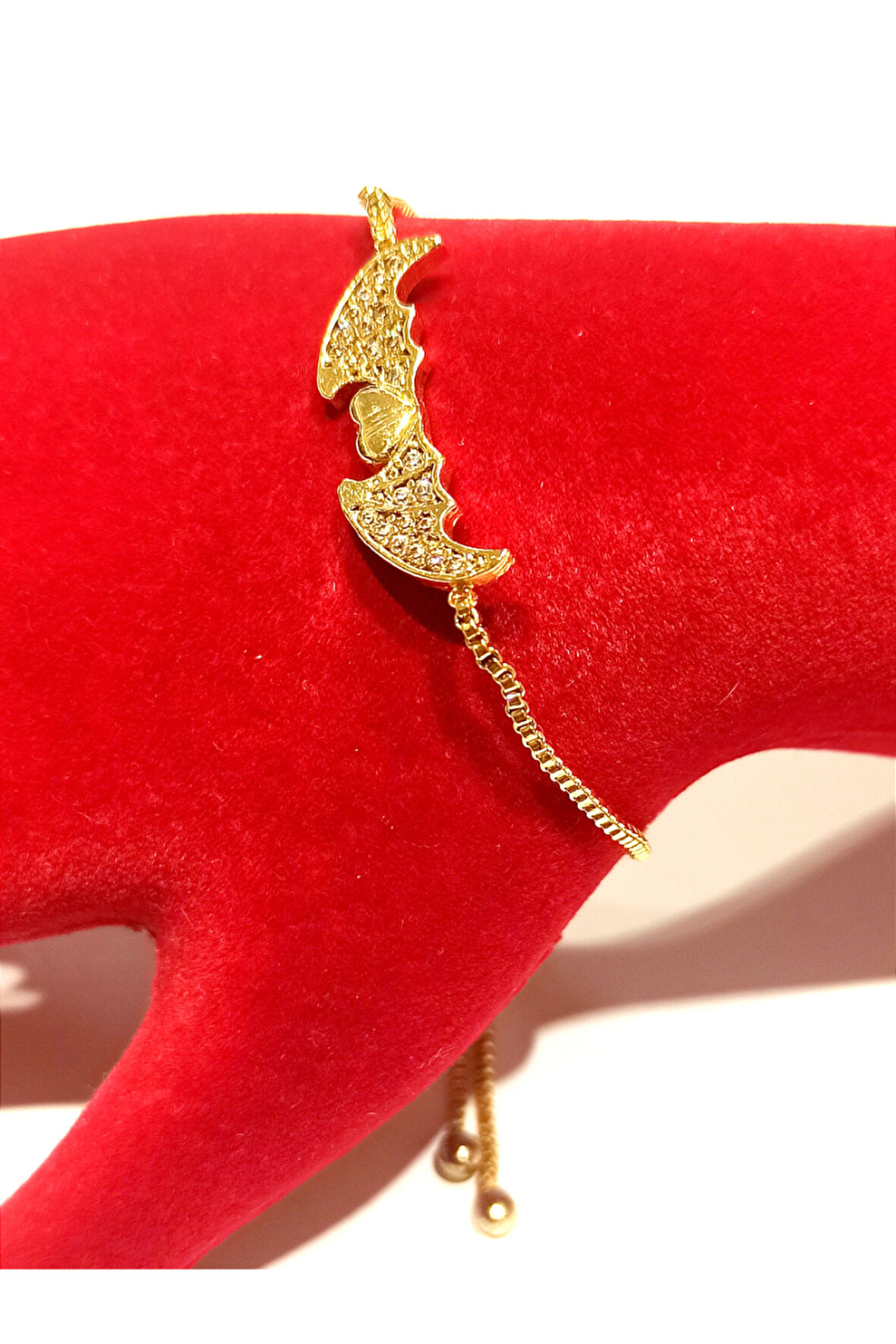 Monalisa Home Gold Renk Lüks Figürlü Gösterişli Ayarlanabilir Bileklik