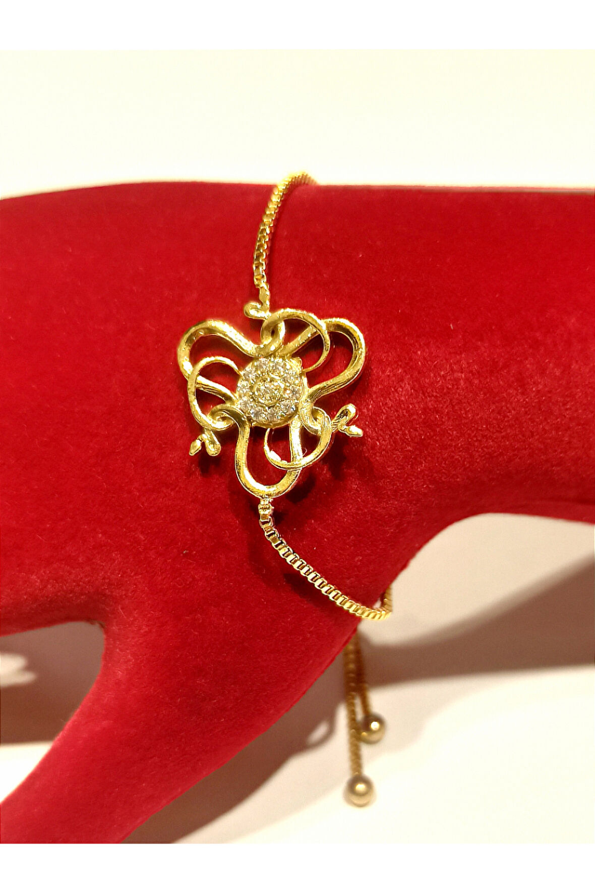 Monalisa Home Gold Renk Lüks Figürlü Gösterişli Ayarlanabilir Bileklik