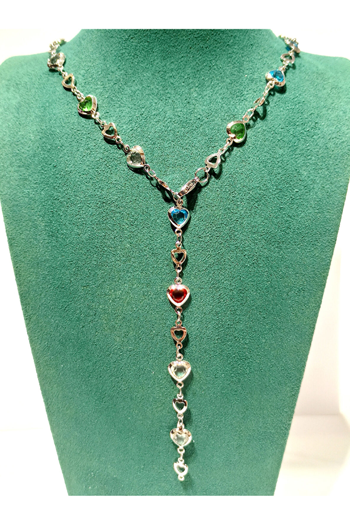 Monalisa Home  Lüks Figürlü Gösterişli Renkli Taşlı Y Kolye