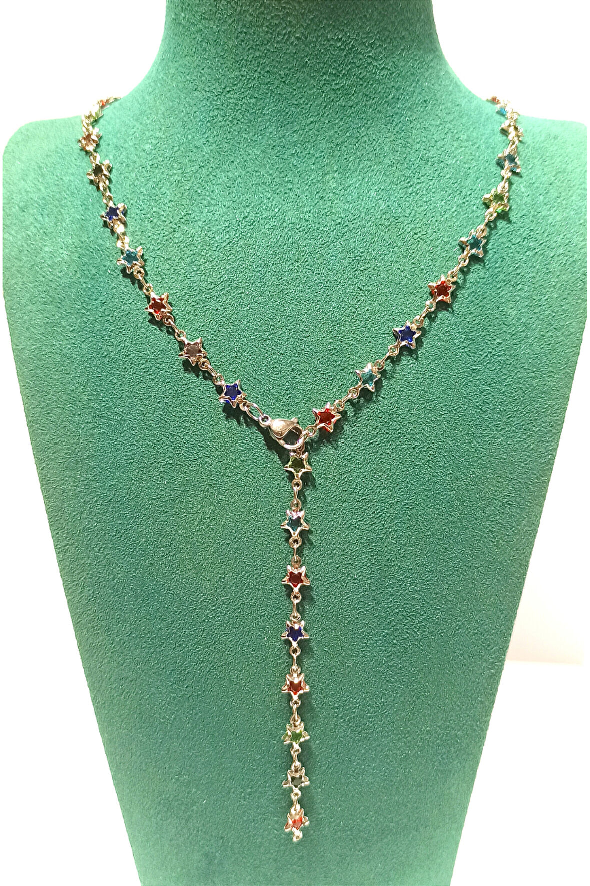 Monalisa Home  Lüks Figürlü Gösterişli Renkli Taşlı Y Kolye