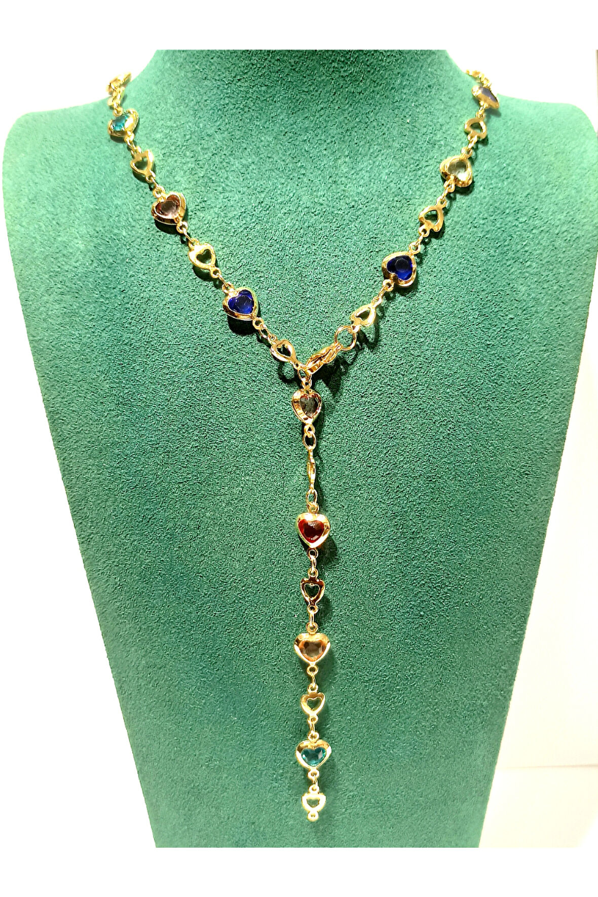 Monalisa Home  Lüks Figürlü Gösterişli Renkli Taşlı Y Kolye