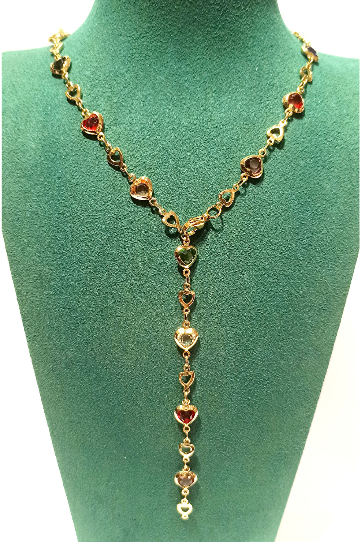 Monalisa Home  Lüks Figürlü Gösterişli Renkli Taşlı Y Kolye