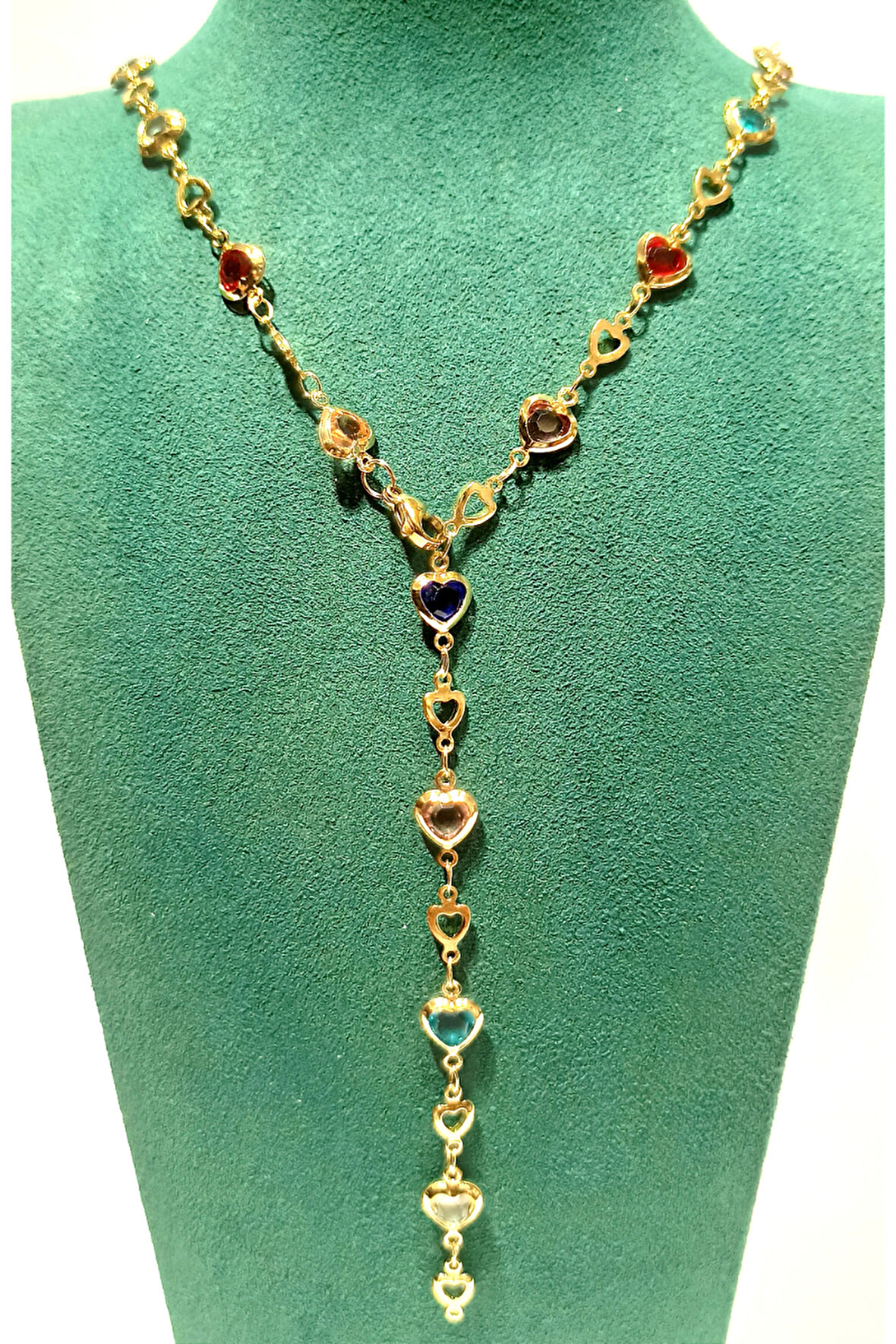 Monalisa Home  Lüks Figürlü Gösterişli Renkli Taşlı Y Kolye