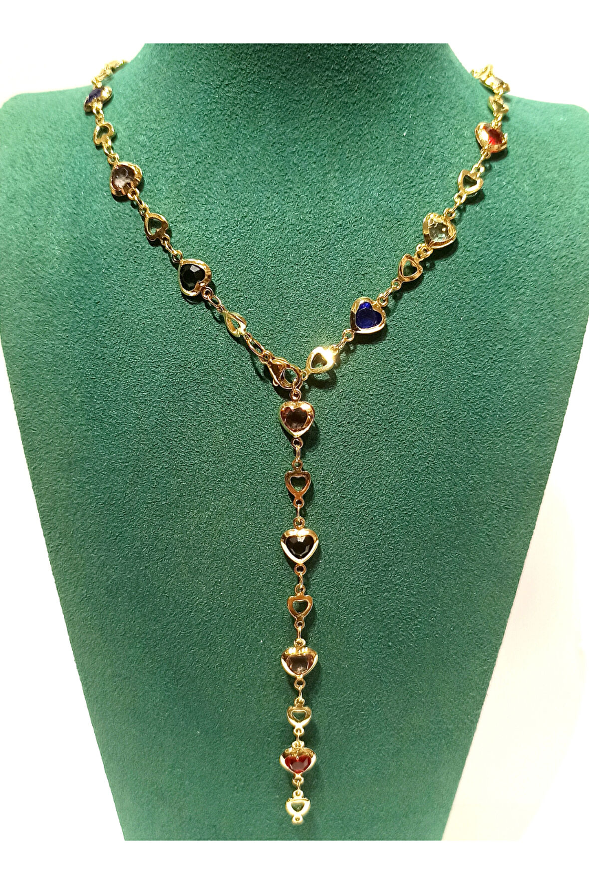 Monalisa Home  Lüks Figürlü Gösterişli Renkli Taşlı Y Kolye