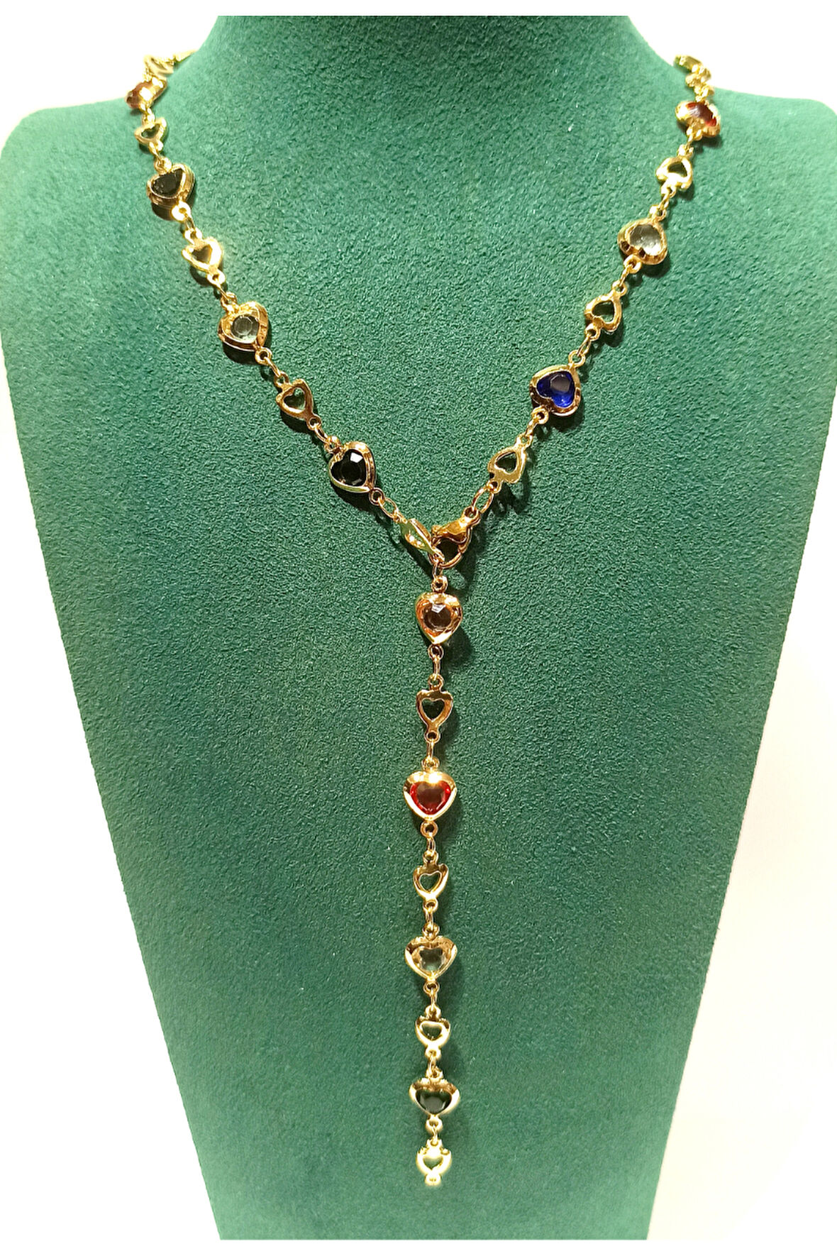 Monalisa Home  Lüks Figürlü Gösterişli Renkli Taşlı Y Kolye