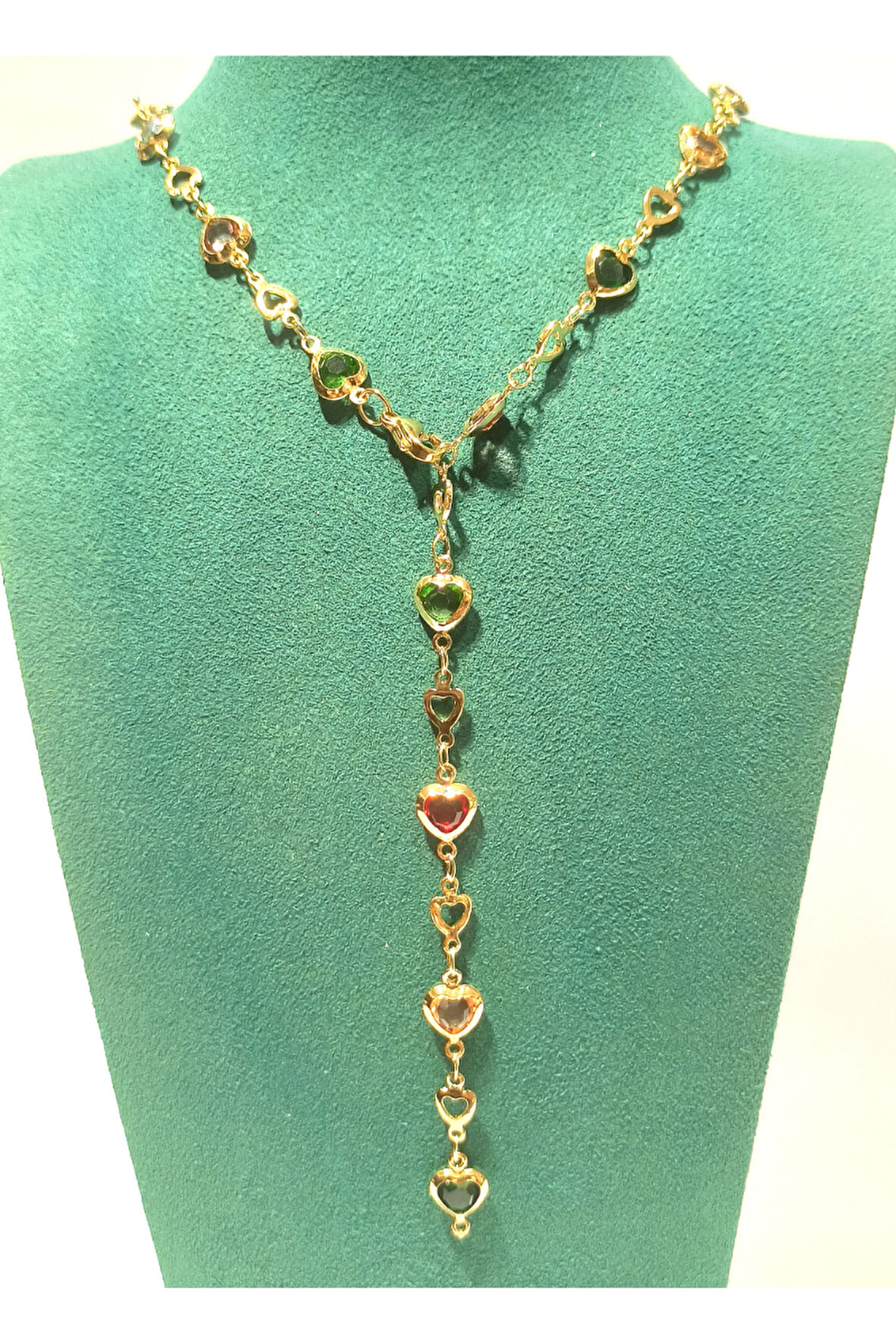 Monalisa Home  Lüks Figürlü Gösterişli Renkli Taşlı Y Kolye