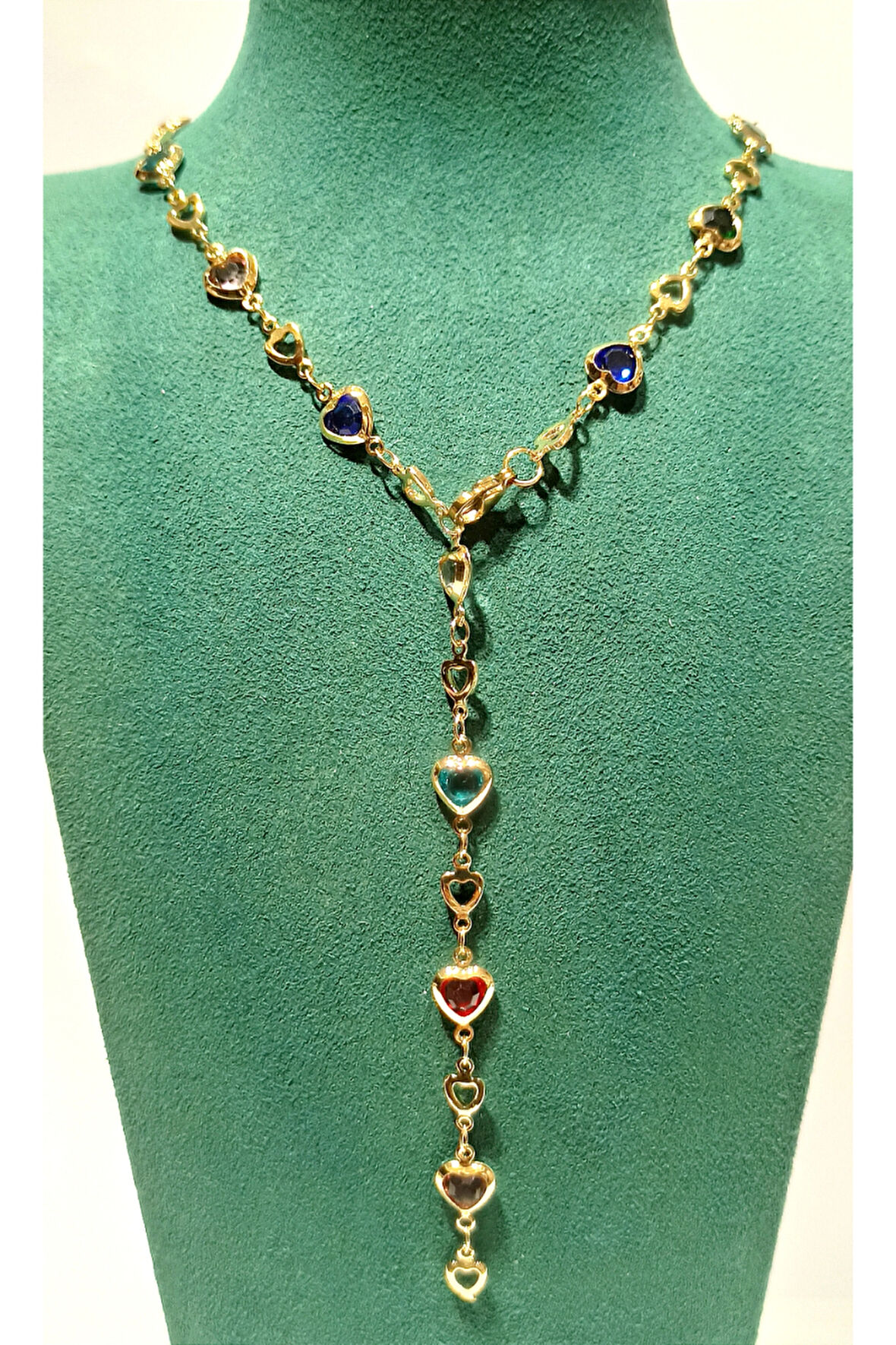 Monalisa Home  Lüks Figürlü Gösterişli Renkli Taşlı Y Kolye