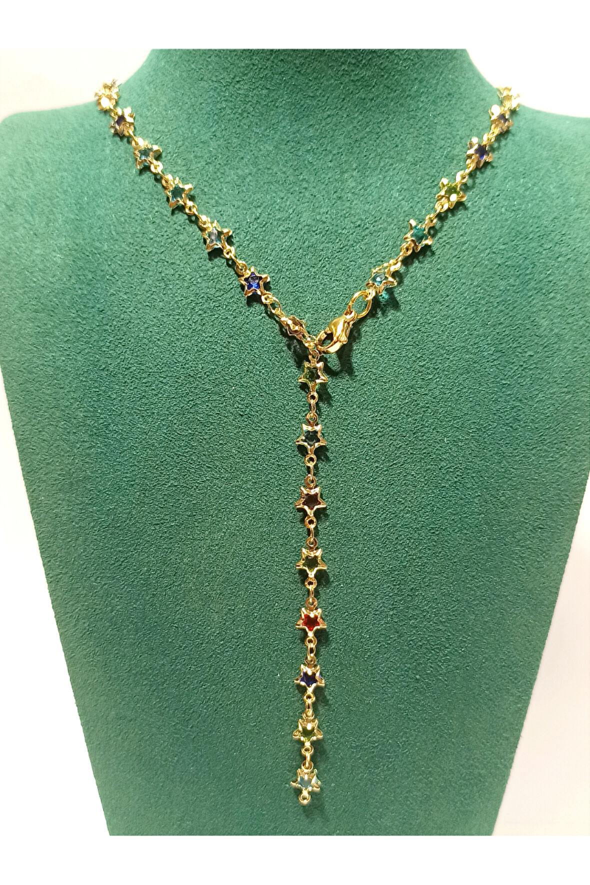 Monalisa Home  Lüks Figürlü Gösterişli Renkli Taşlı Y Kolye