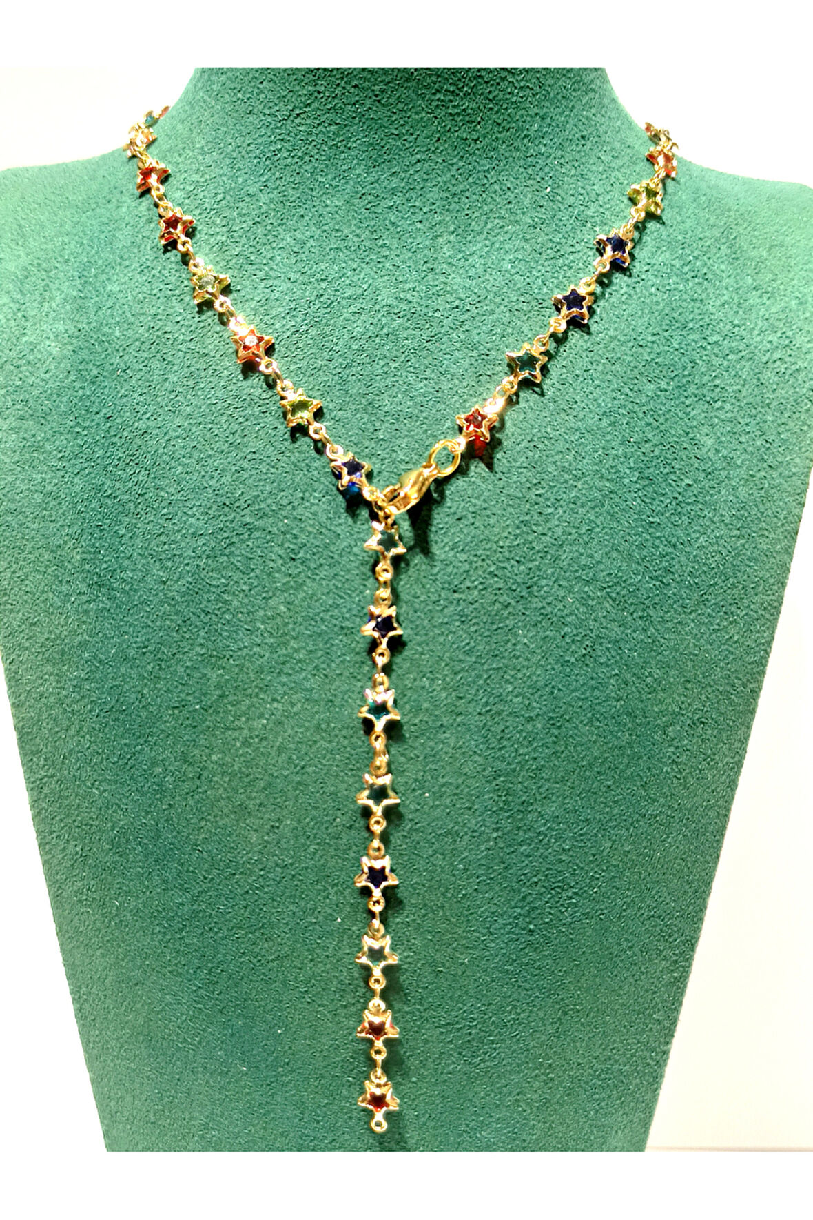 Monalisa Home  Lüks Figürlü Gösterişli Renkli Taşlı Y Kolye