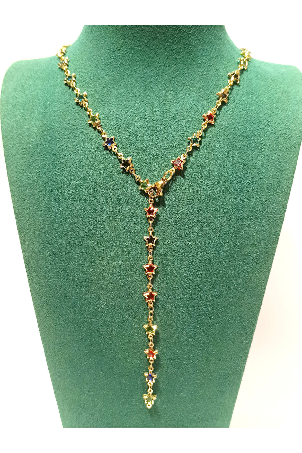 Monalisa Home  Lüks Figürlü Gösterişli Renkli Taşlı Y Kolye