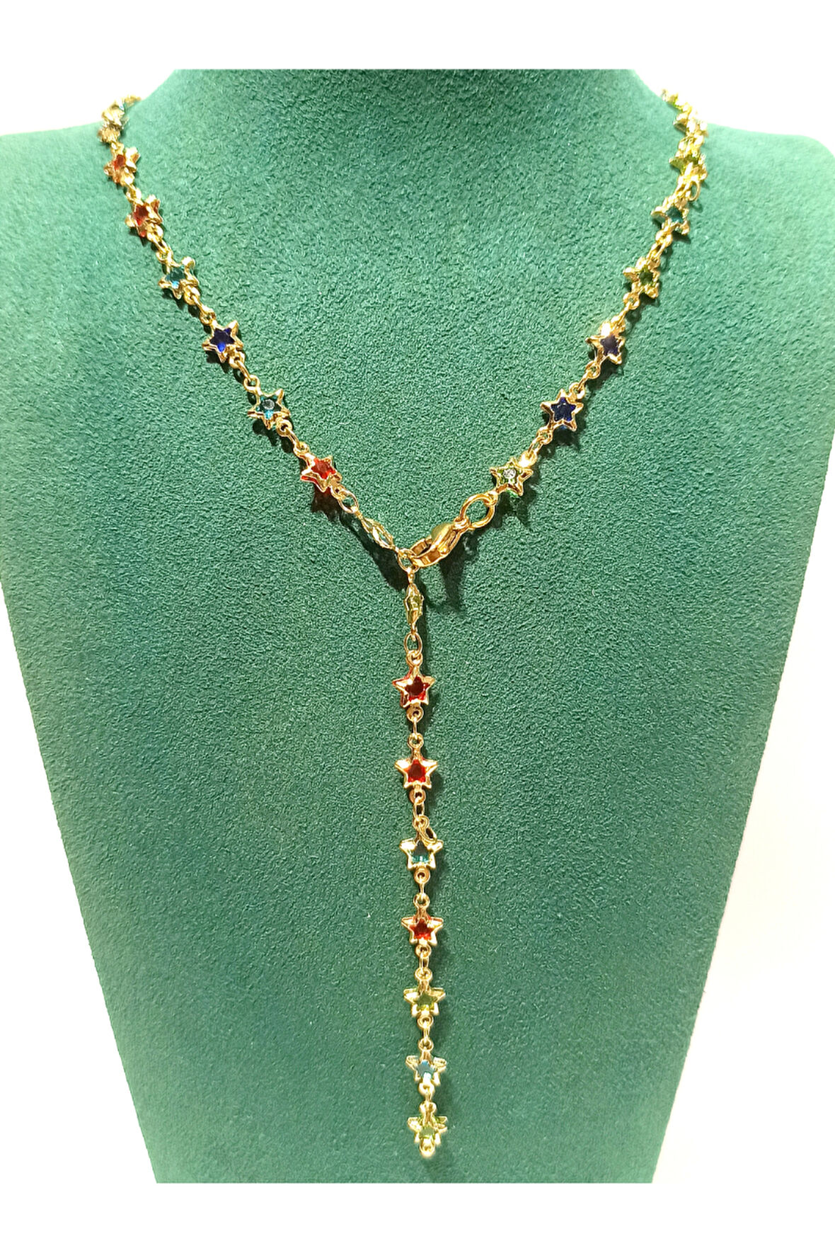 Monalisa Home  Lüks Figürlü Gösterişli Renkli Taşlı Y Kolye