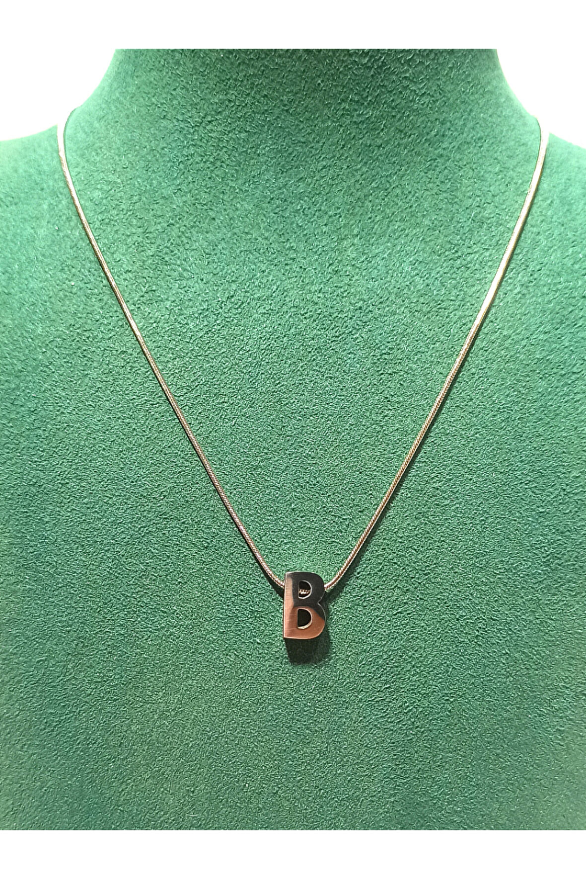 Monalisa Home Gümüş Renk Lüks Figürlü Gösterişli  ''B'' Harfi Kolye