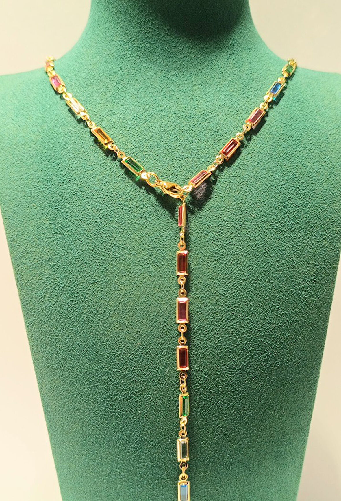 Monalisa Home Renkli Lüks Figürlü Gösterişli   Çelik Y Kolye