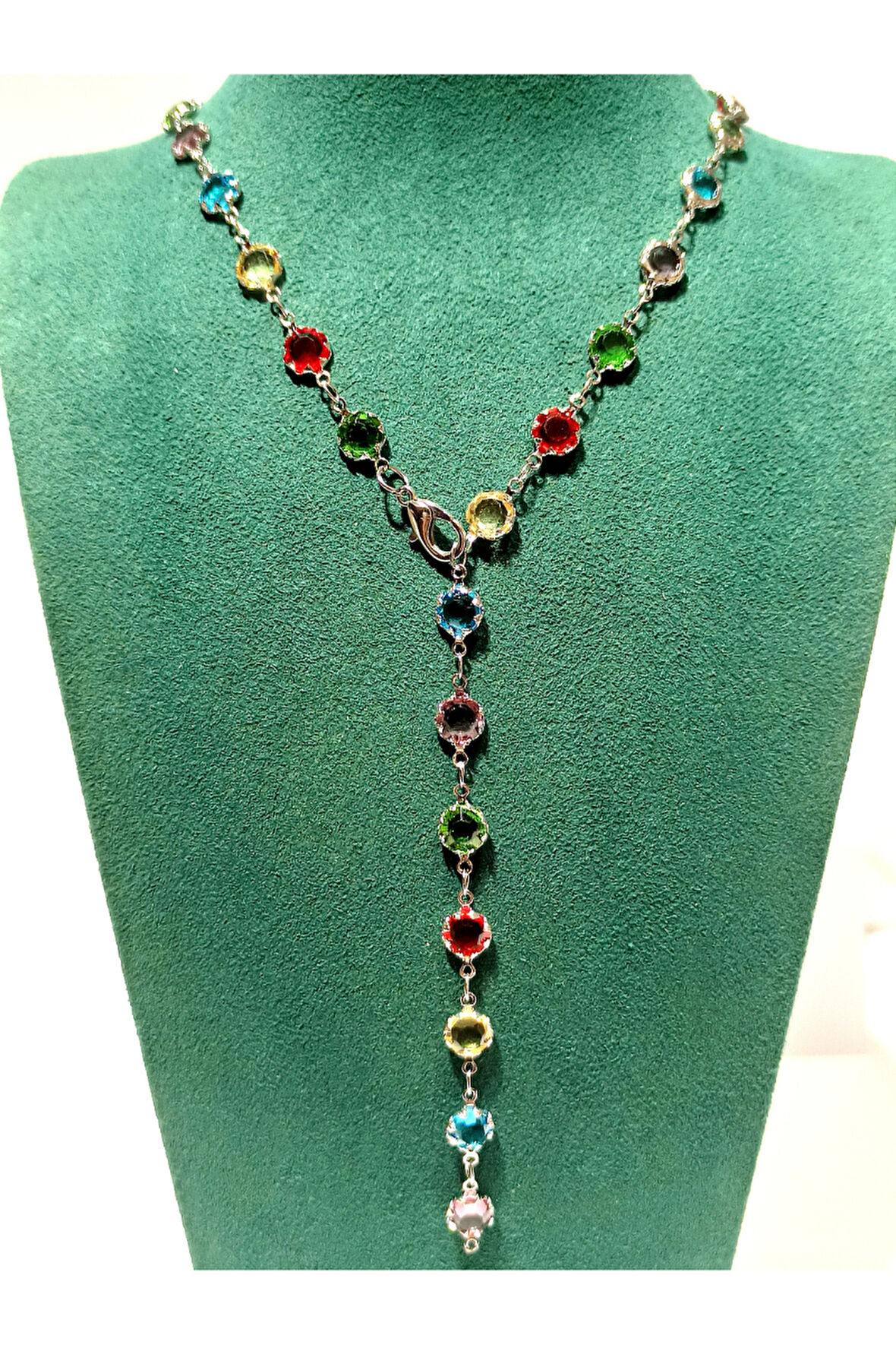 Monalisa Home Renkli Lüks Figürlü Gösterişli   Çelik Y Kolye