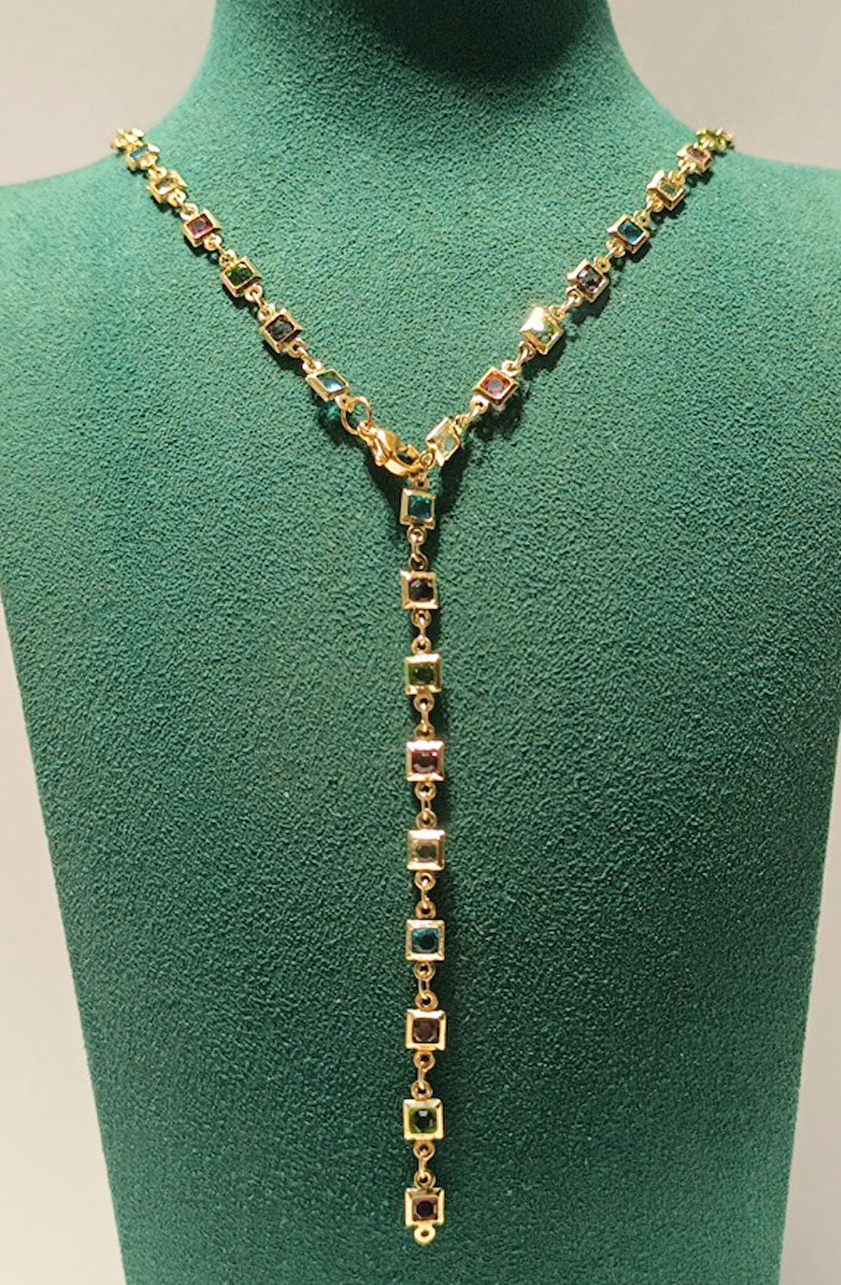 Monalisa Home Renkli Lüks Figürlü Gösterişli   Çelik Y Kolye