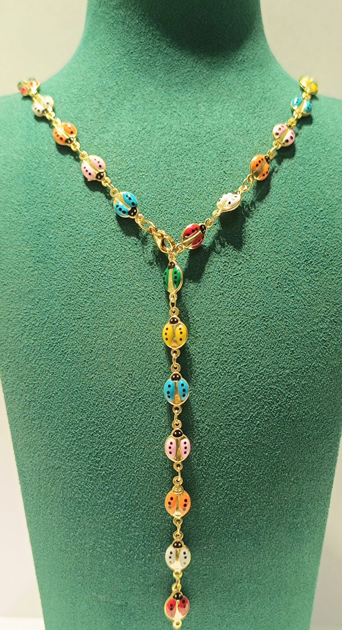 Monalisa Home Renkli Lüks Figürlü Gösterişli   Çelik Y Kolye