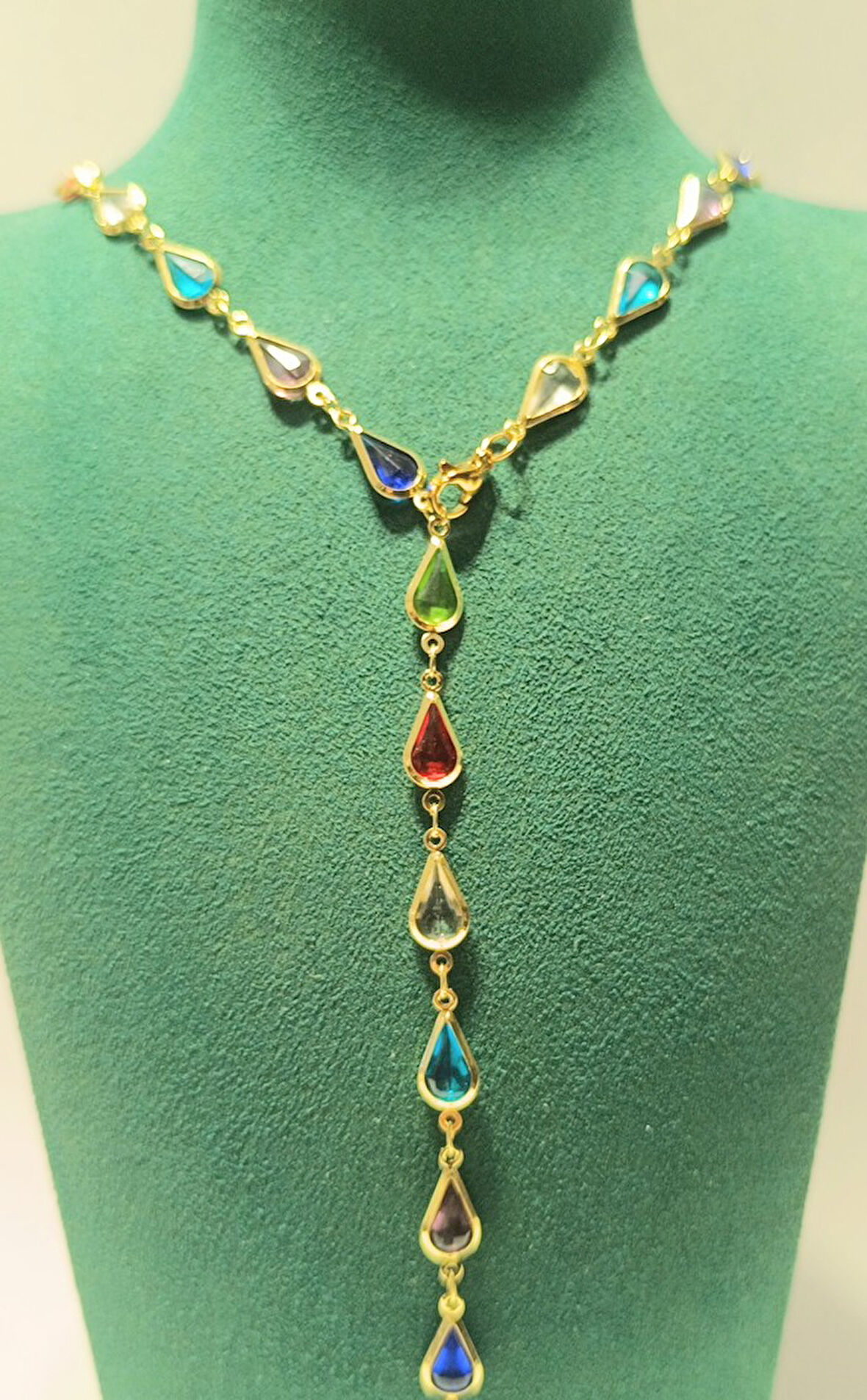 Monalisa Home Renkli Lüks Figürlü Gösterişli   Çelik Y Kolye