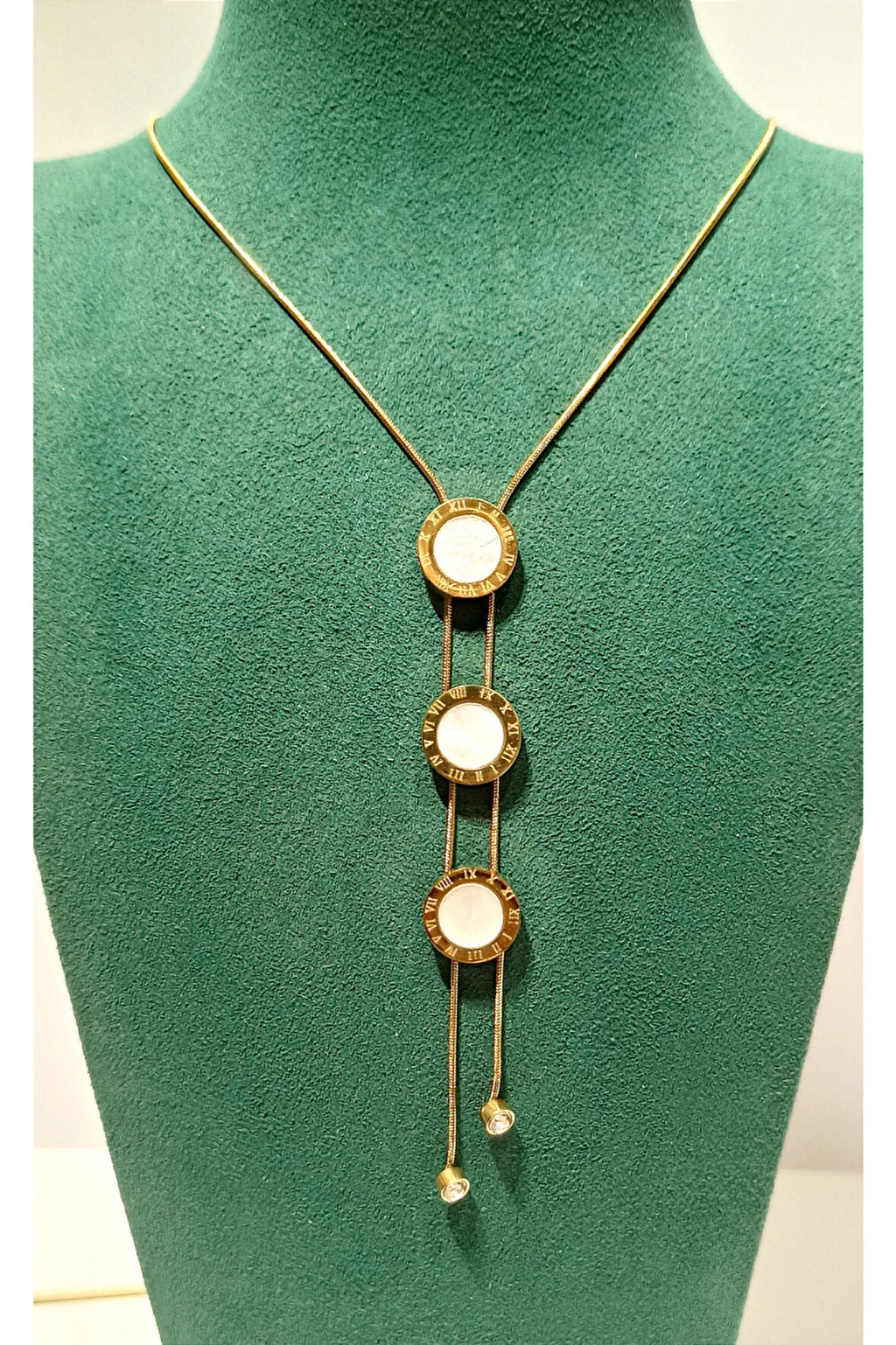 Monalisa Home Renkli Lüks Figürlü Gösterişli   Çelik Y Kolye