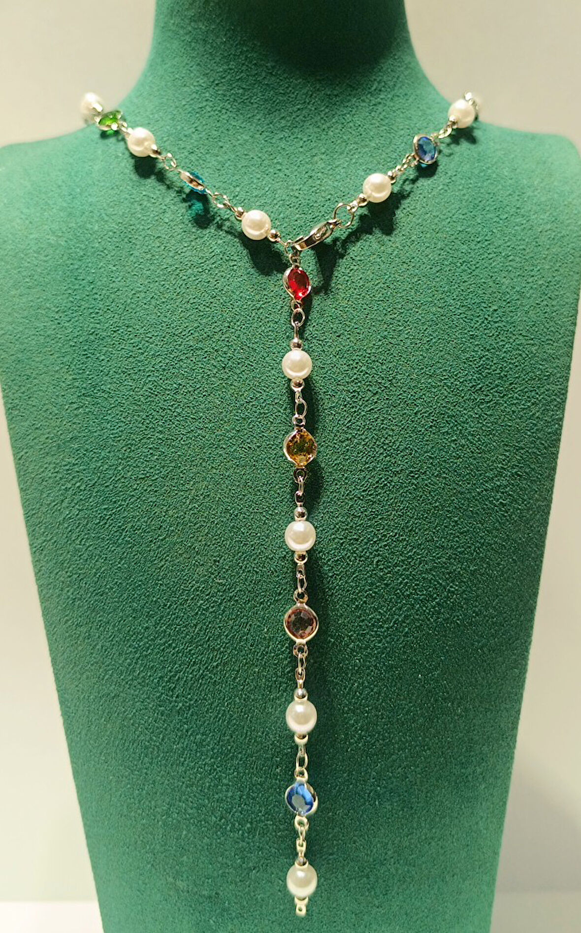 Monalisa Home Renkli Lüks Figürlü Gösterişli   Çelik Y Kolye