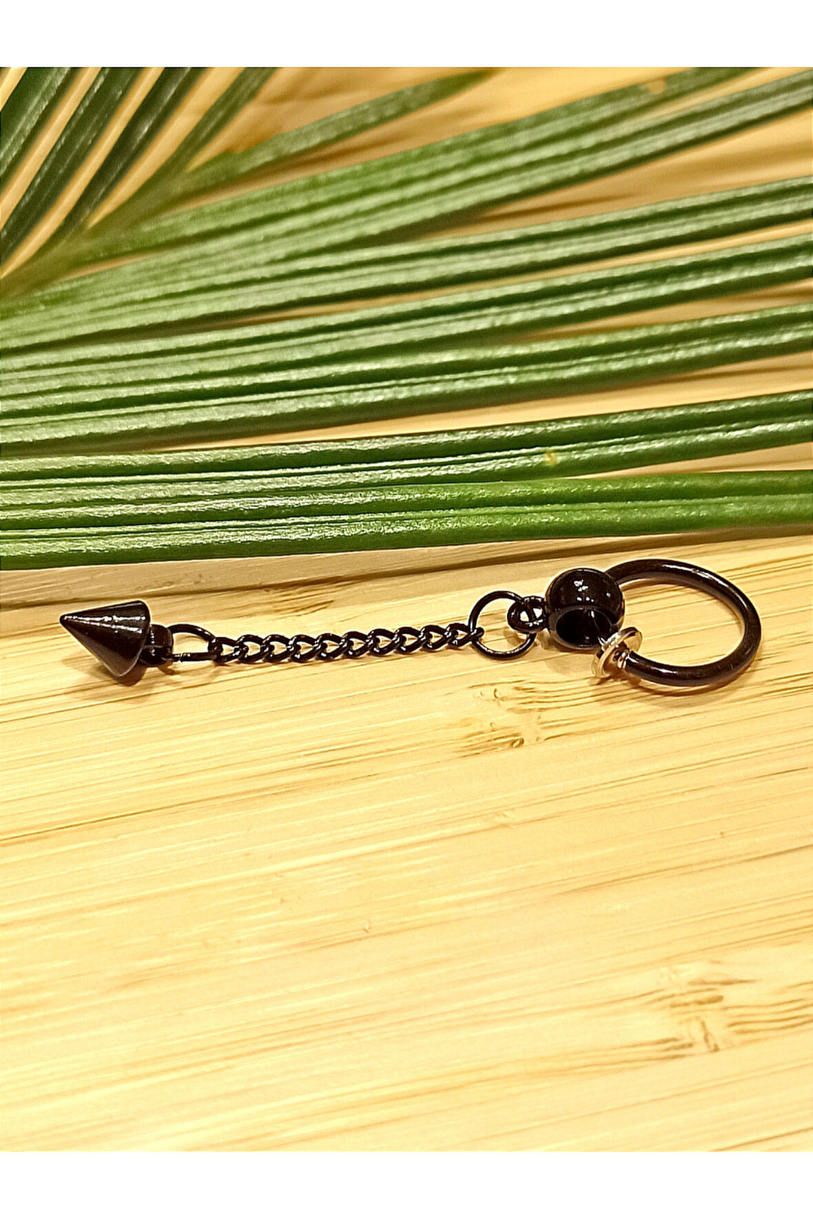 Monalisa Home Çelik Siyah Figürlü Unisex Küpe