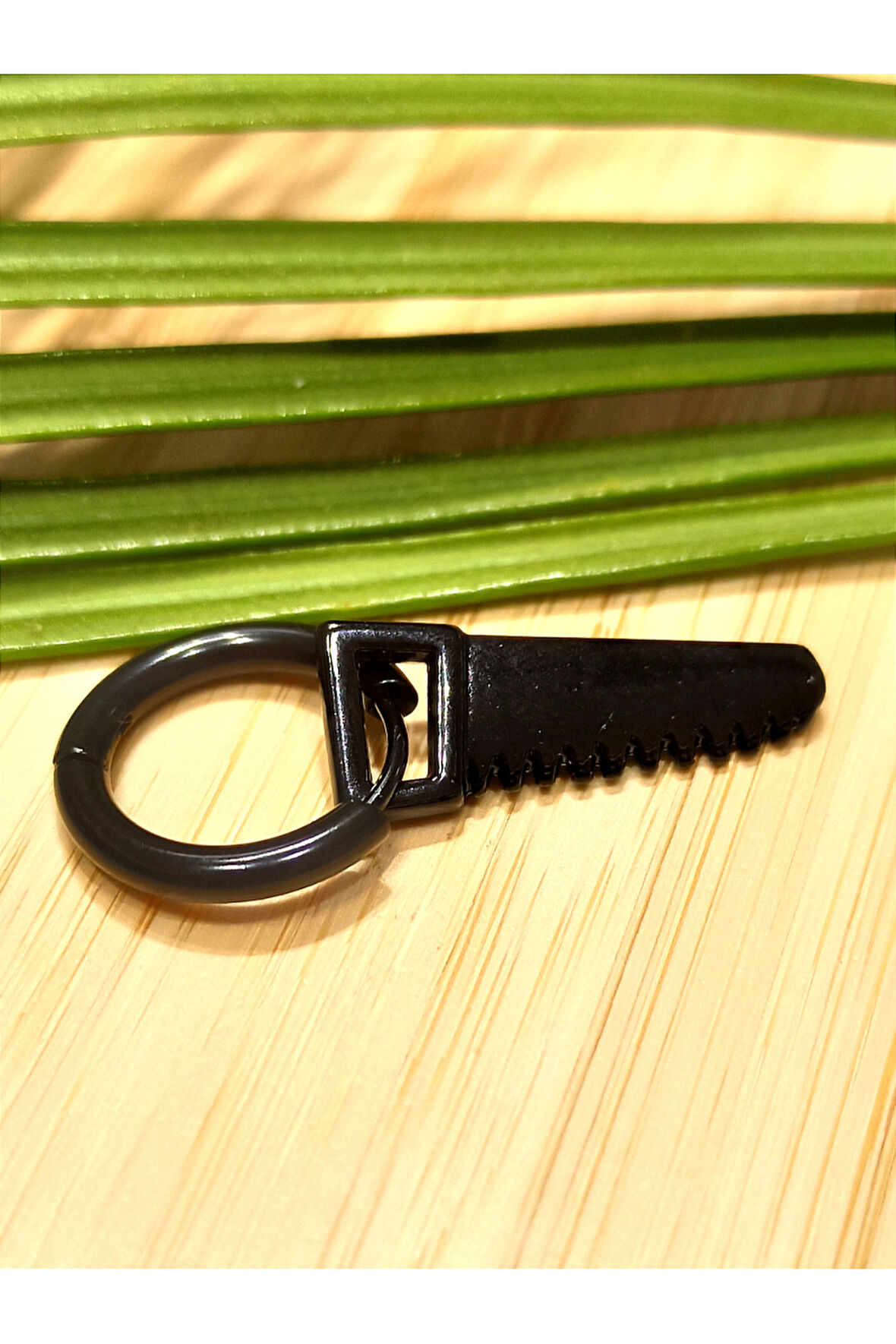 Monalisa Home Çelik Siyah Figürlü Unisex Küpe