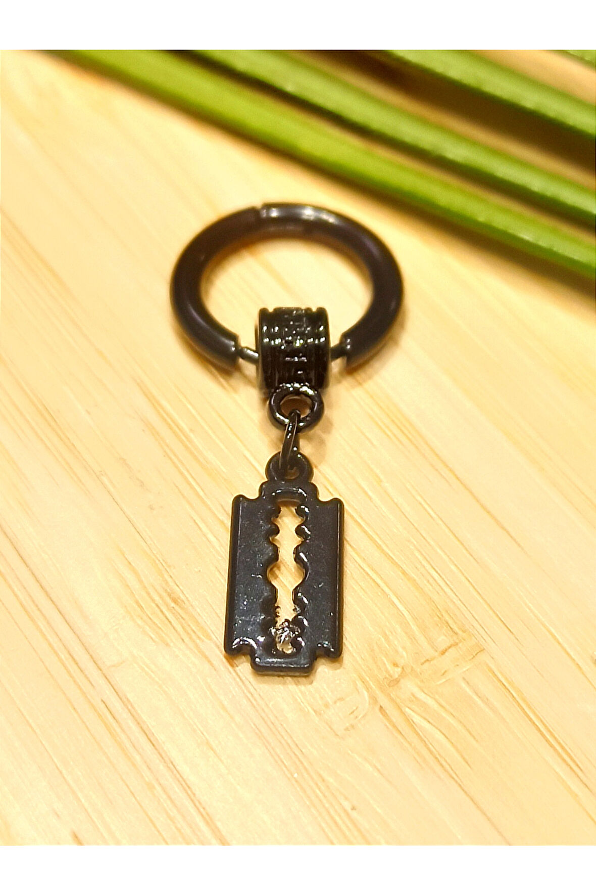 Monalisa Home Çelik Siyah Figürlü Unisex Küpe