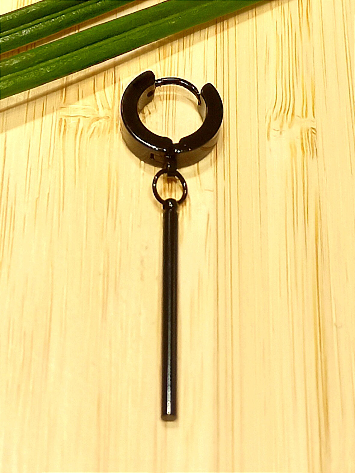 Monalisa Home Çelik Siyah Figürlü Unisex Küpe