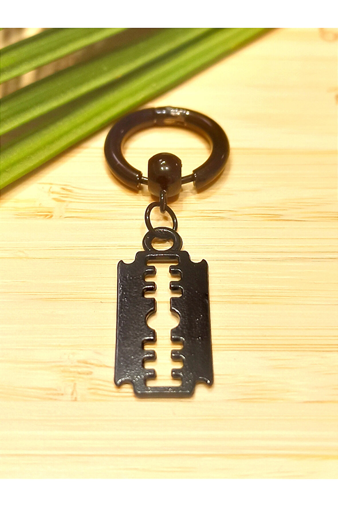 Monalisa Home Çelik Siyah Figürlü Unisex Küpe