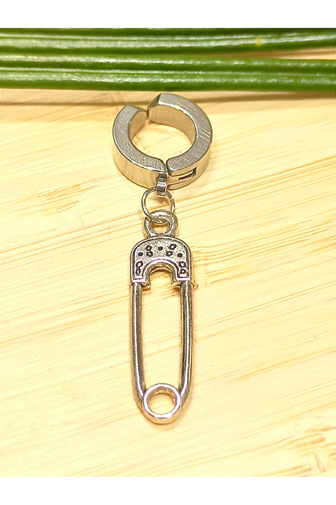 Monalisa Home Çelik Gümüş Renk Figürlü Unisex Küpe