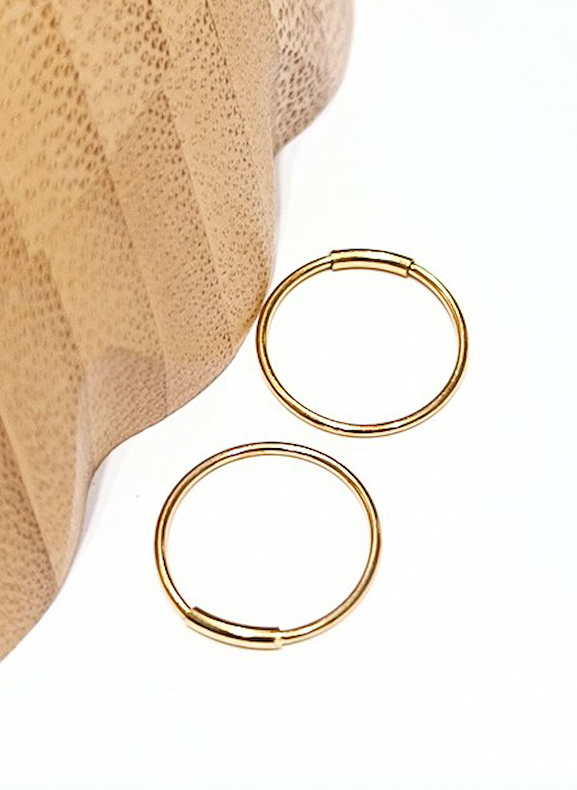 Monalisa Home Sarı Renk  Halka Unisex Çelik Küpe