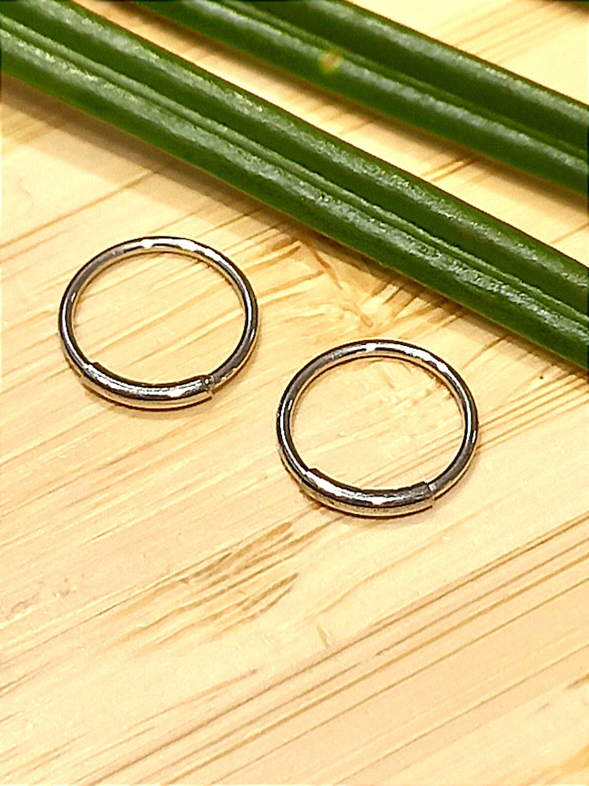 Monalisa Home Gümüş Renk  Halka Unisex Çelik Küpe