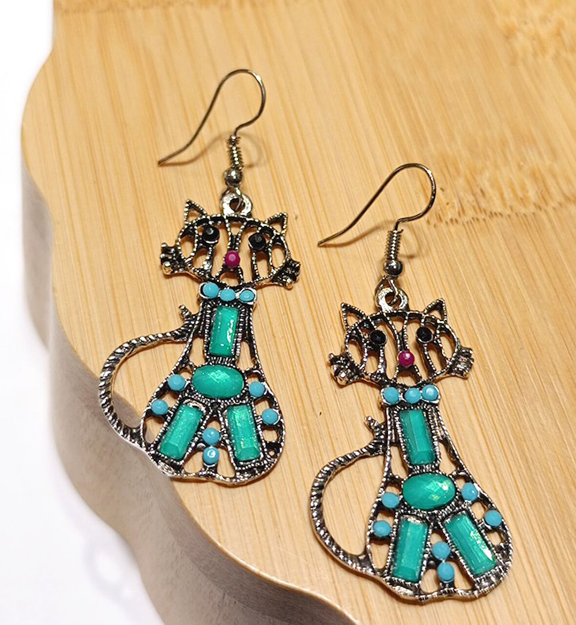 Monalisa Home Lüks Renkli Figürlü Otantik Küpe